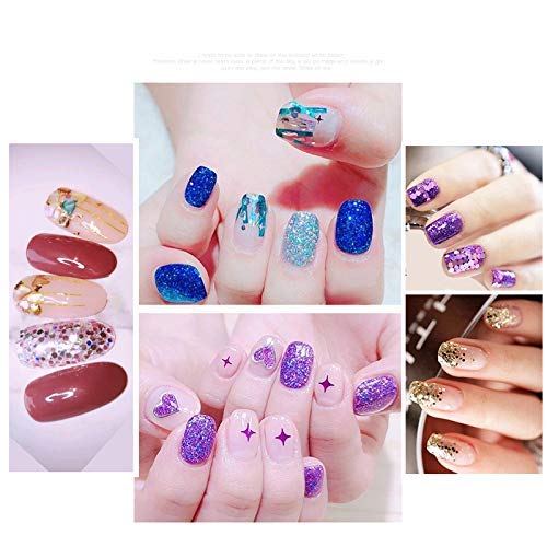 Belicia 48 Bottles 3D Nail Art Decorations - Rhinestones, Diamonds, Sequins, Glitter & Metal Crystal Beads Mix for Christmas Nail Designs (Small Bottle) | Perfect for DIY Manicure, Nail Salon, Party & Holiday Nail Art