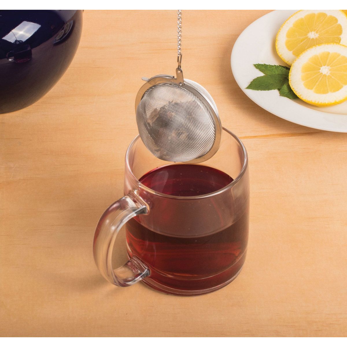 Premium Stainless Steel Mesh Ball Tea Infuser - 2.5 Inch Loose Leaf Tea Strainer for Perfect Brewing | Ideal for Green Tea, Herbal Tea & Iced Tea at Home or Office