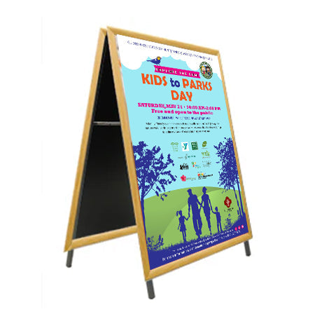 20x30 A-Frame Wooden Snap Sign Holder - 1 1/4