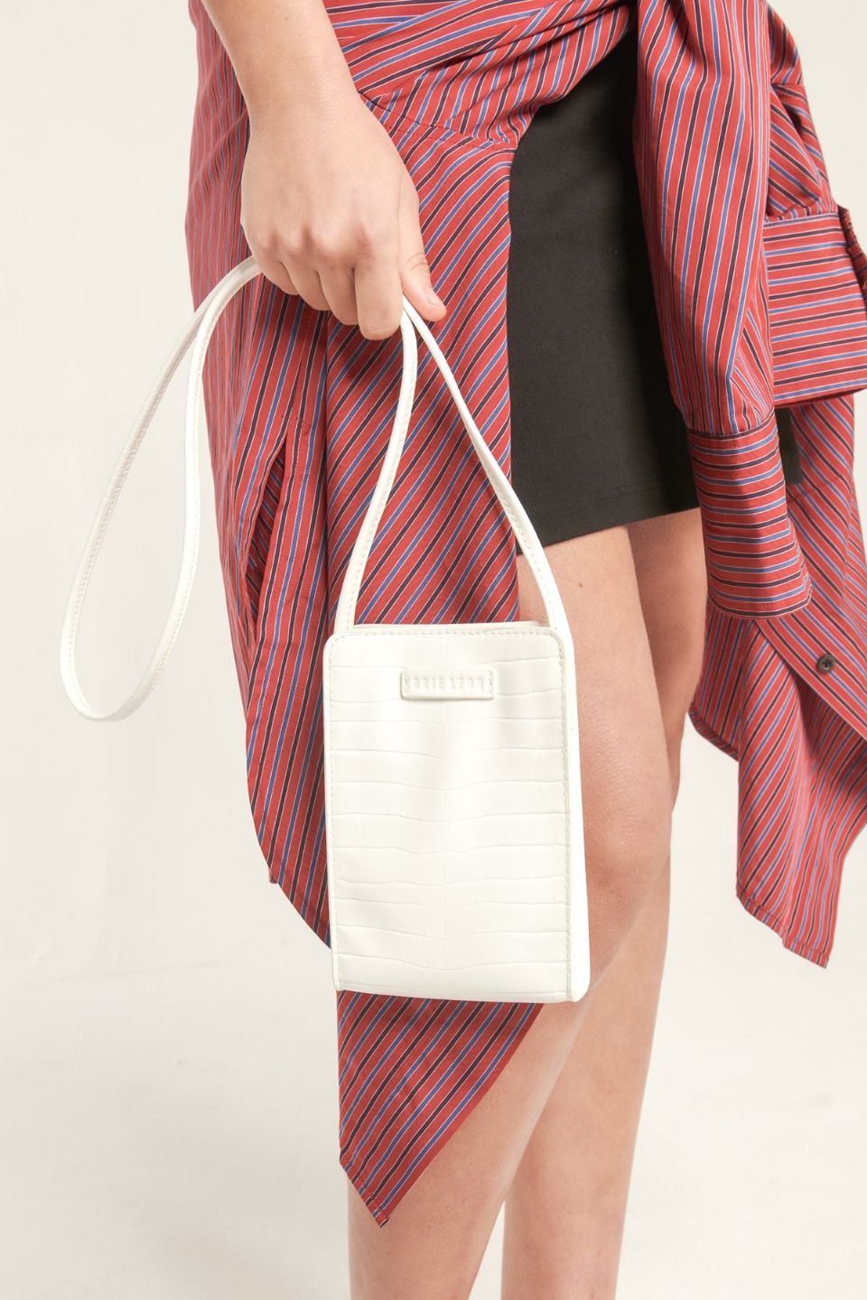 Paloma Ivory Brushed Croc Phone Bag - Stylish Crossbody Cell Phone Purse for Women, Perfect for Parties, Shopping & Daily Use
