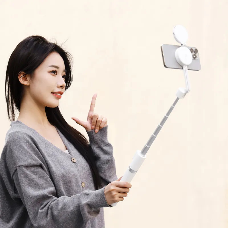 Ulanzi MG 003 Magnetic Phone Selfie Stick Tripod Pro M003 - Portable 3-in-1 Tripod Stand with Strong Magnet for iPhone & Android - Perfect for Vlogging, Travel & Group Photos