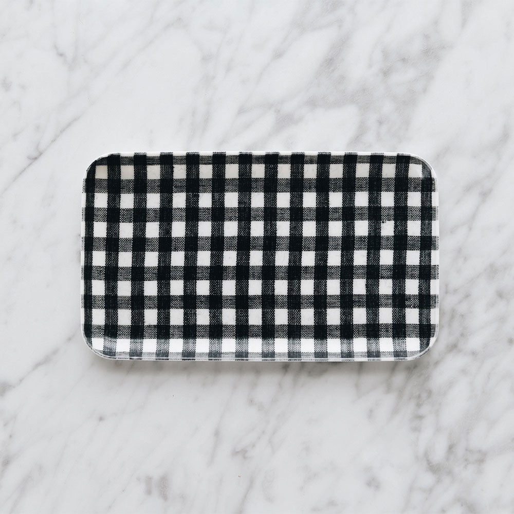 Premium Linen Tray - Small Indigo Blue Organizer for Jewelry, Keys & Essentials | Perfect for Bedroom, Bathroom & Office Decor