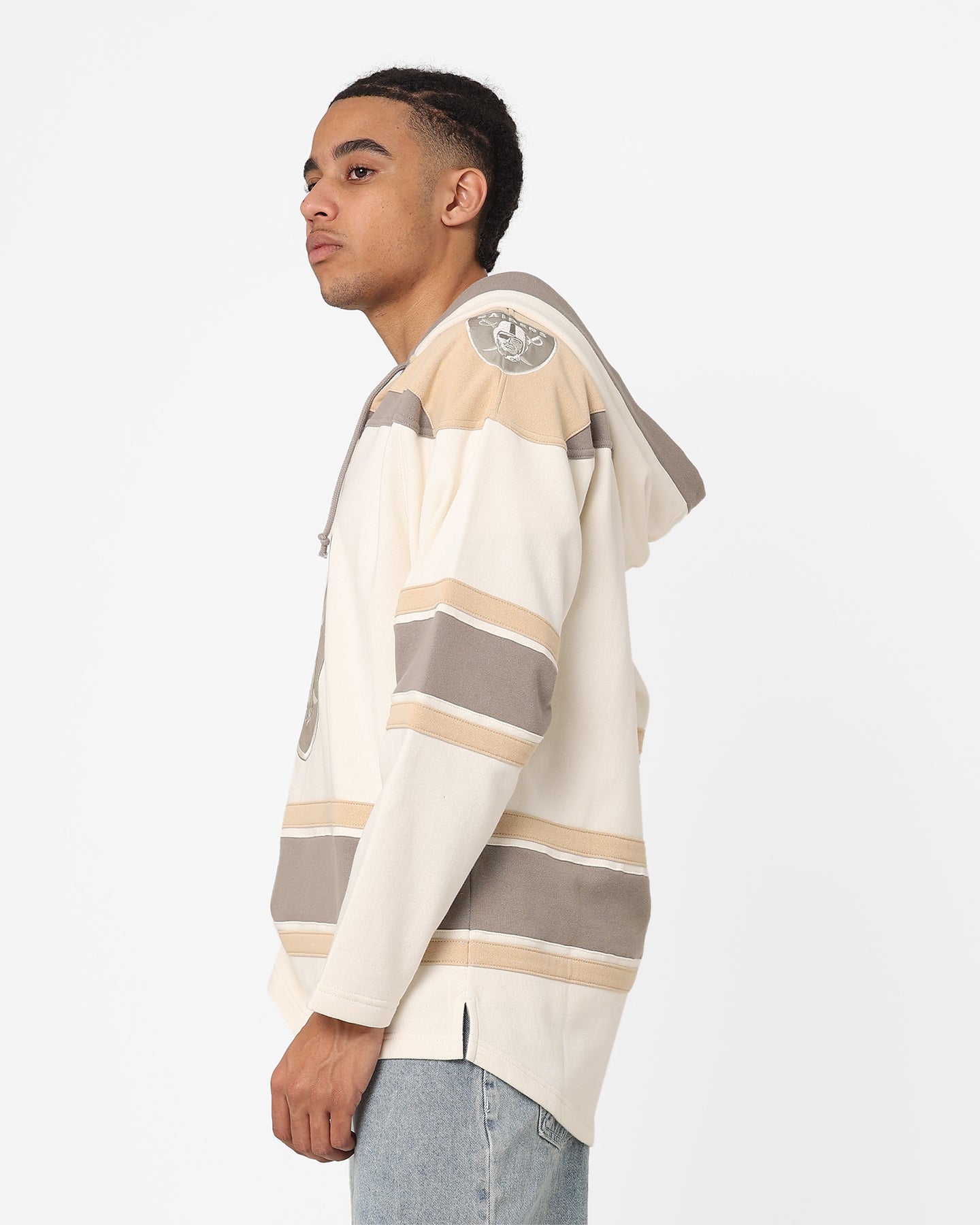 47 Brand Las Vegas Raiders Superior Lacer Hoodie - Cream/Khaki | NFL Fan Apparel for Men & Women | Perfect for Game Day & Casual Wear
