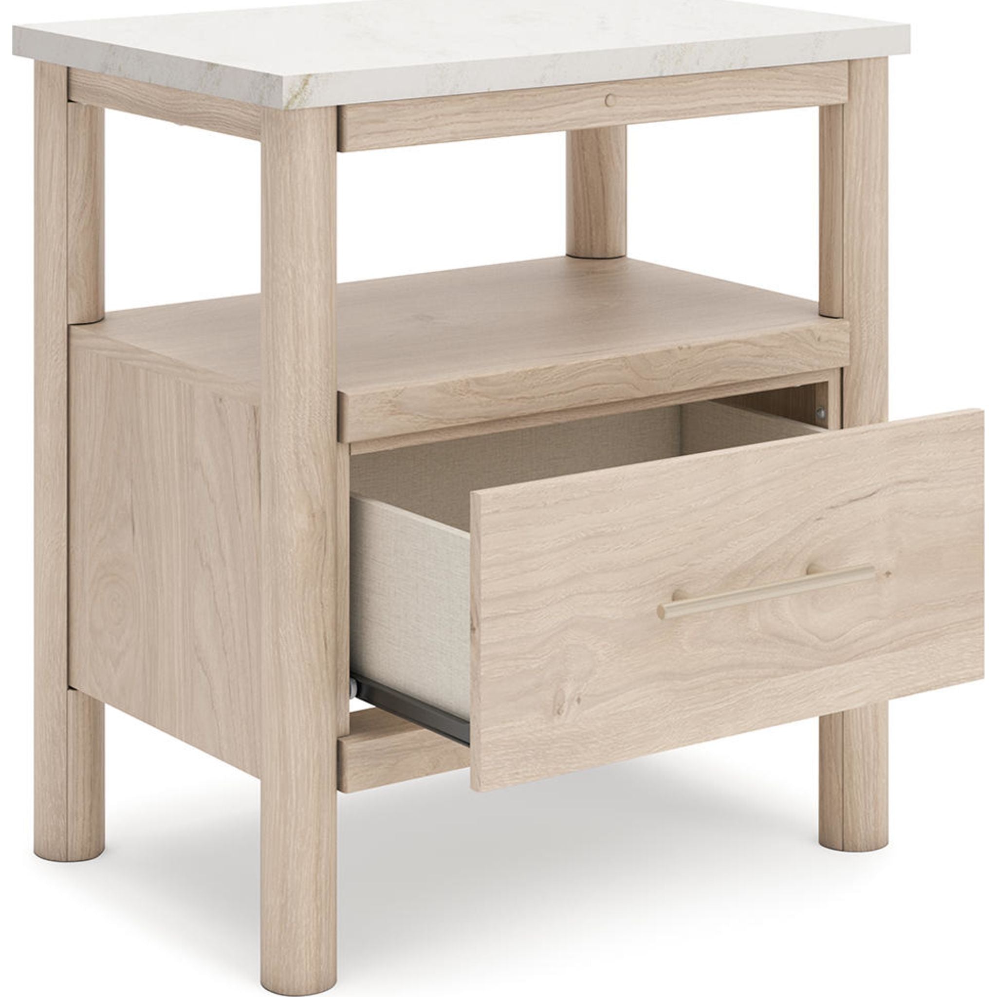 Cadmori Nightstand - Modern Bedside Table with Storage Drawer, Wooden End Table for Bedroom, Living Room, and Office Use
