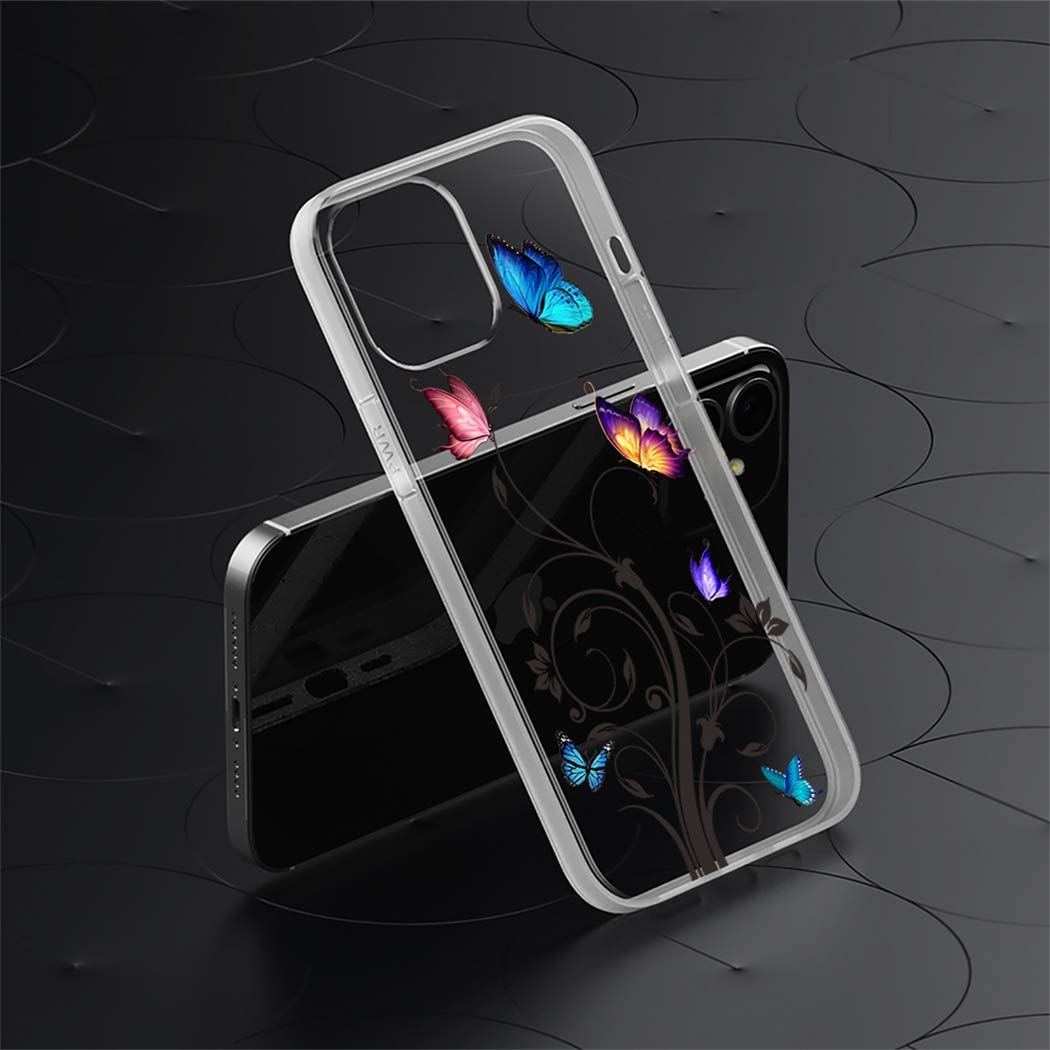 **Clear Shockproof TPU Phone Case for iPhone 11 (6.1 Inch) - Cute Butterfly Design Protective Cover for Women & Girls | Perfect for Everyday Use, Travel & Work**