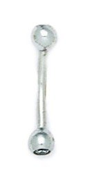 14K White Gold CZ Cubic Zirconia Simulated Diamond 16G Barbell Eyebrow Ring (16x4mm) - Hypoallergenic Body Piercing Jewelry for Women | Perfect for Eyebrow, Nose & Cartilage Piercings | Everyday Wear & Special Occasions