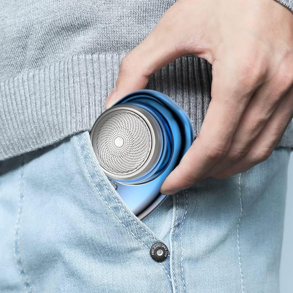 Onthpointe Mini Electric Shaver - Portable Pocket Razor for Men, Compact & Powerful Personal Grooming Kit for Home & Travel, Quick Touch-Ups, Smooth Shaving Experience (Golden) | Perfect for Business Trips, Gym Bags & Daily Carry