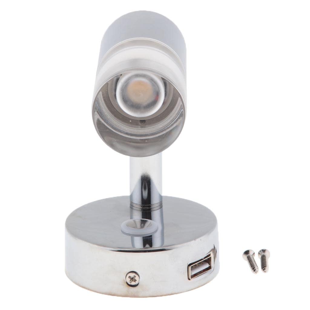 12V LED RV Boat Bedside Lamp - Dimmable Reading Light for Motorhome, Camper, Marine Cabin & Bedroom - Warm White & Cool White Options