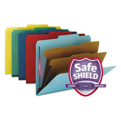 Pressboard Classification Folders - Letter Size 6-Section Organizer, Blue (10-Pack) - Perfect for Office Filing, School Projects & Document Storage