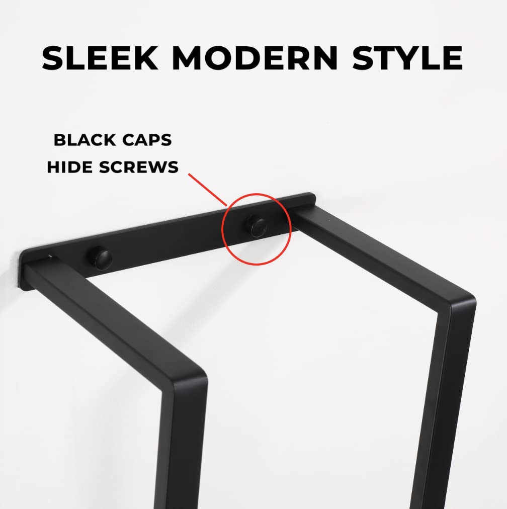 Stainless Steel Wall Mounted Bath Towel Rack Holder - Space Saving Bathroom Organization & Storage for Hand Towels, Washcloths - Perfect for Small Bathrooms, Apartments & Vanities