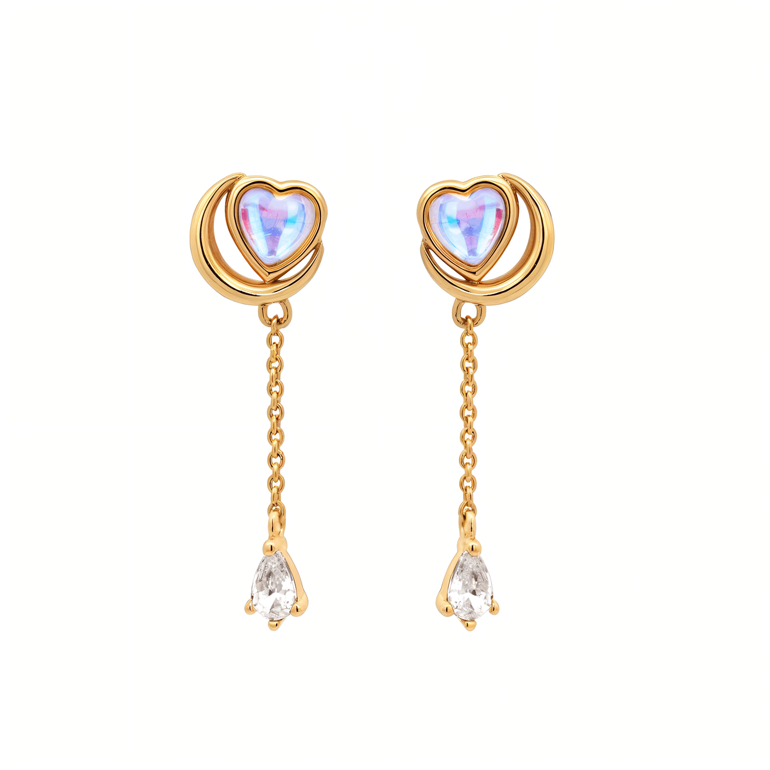 Gold Diane Stud Earrings for Women - 14K Gold Plated Elegant Studs - Perfect for Everyday Wear, Parties & Gifts