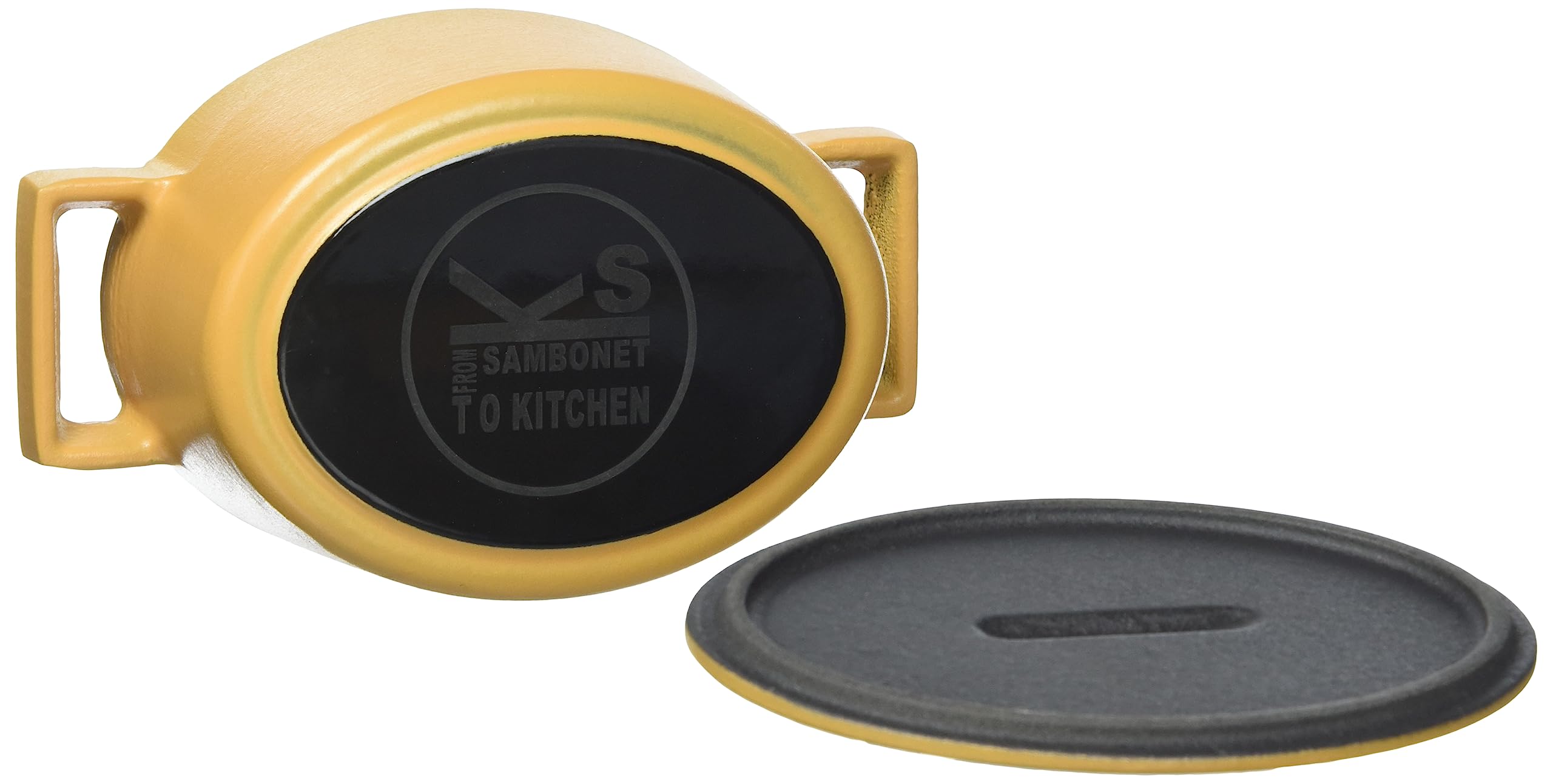 Sambonet Terra Cotto Cast Iron Vanilla Casserole Oven Dish 5.1 x 3.9 Inches - Perfect for Baking, Roasting & Serving Dishes - Ideal for Home Kitchen & Restaurant Use