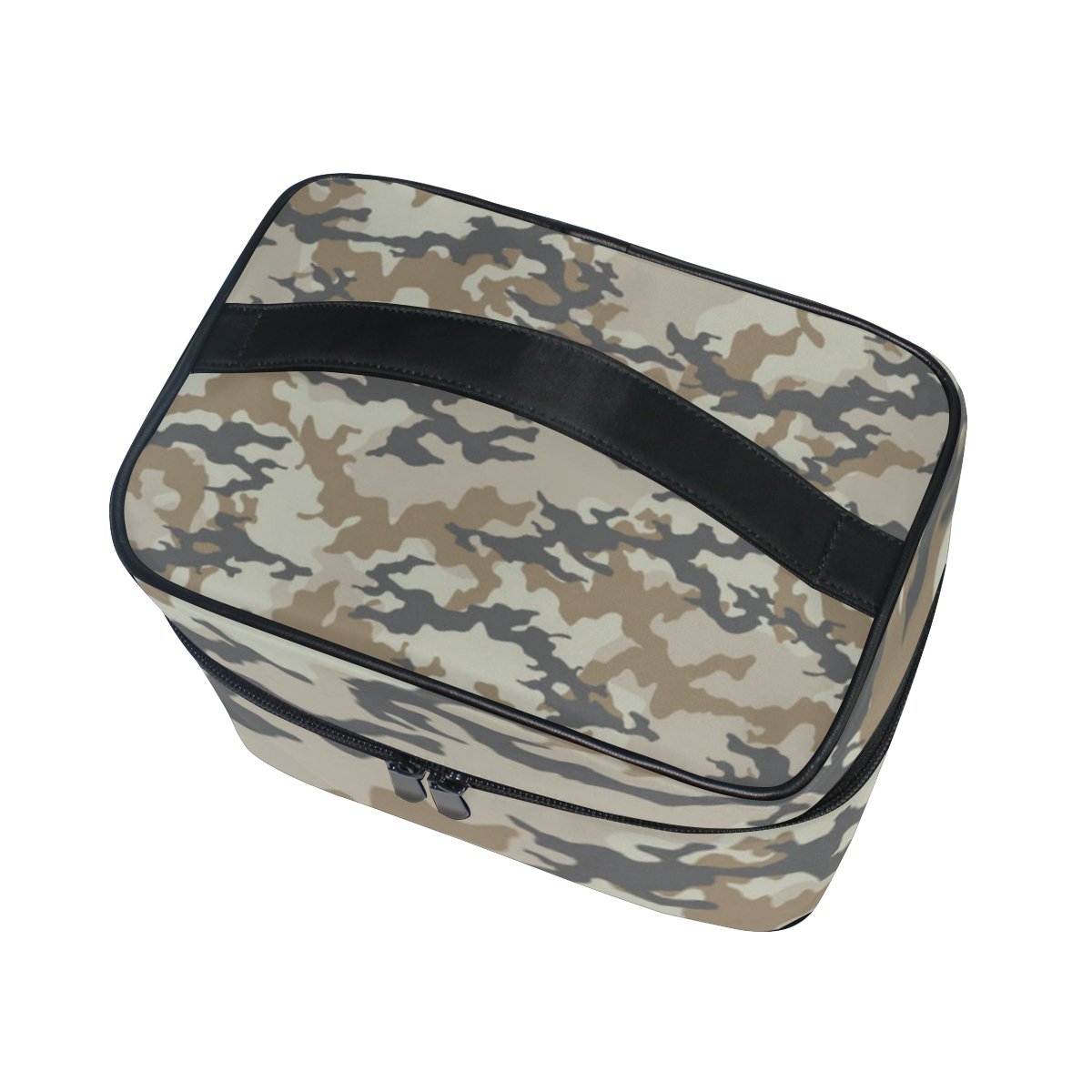 Military Camouflage Cosmetic Bag for Women - Waterproof Travel Makeup Train Case with Multiple Compartments | Perfect for Travel, Gym, Camping & Daily Organization