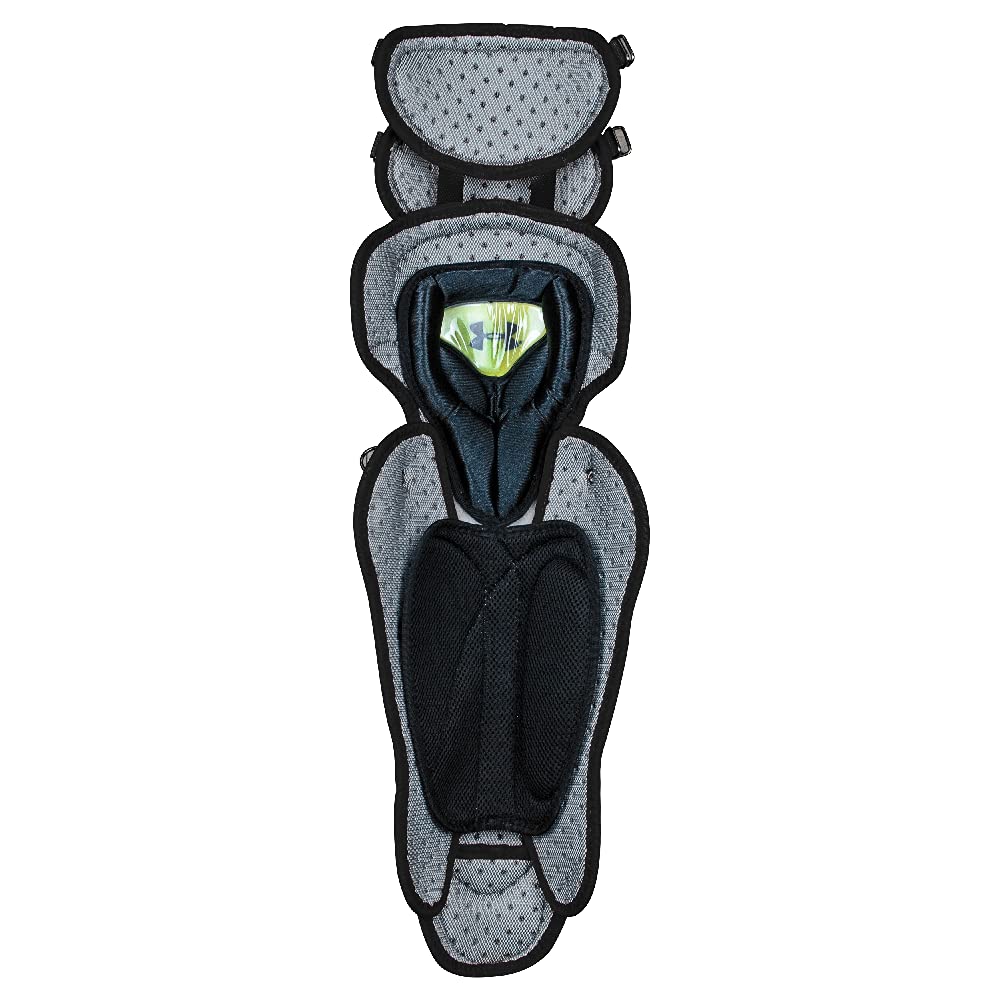Under Armour UALG4-SRPBK Pro4 Leg Guards for Baseball & Softball - Senior Youth Protective Gear (Ages 12-16, 14.5