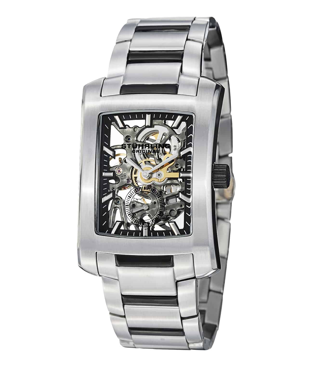 Black Dial / Silver Case / Silver Stainless Steel Bracelet Deployant Buckle