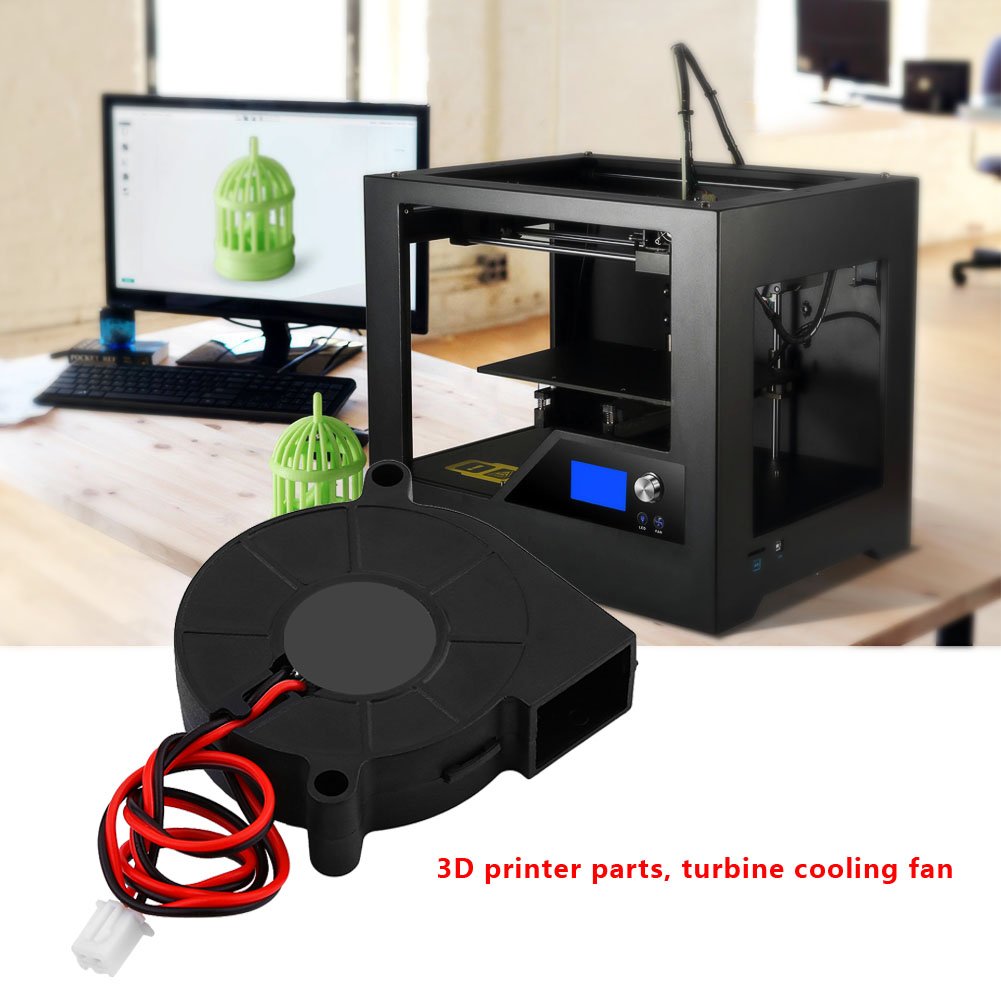 12V/24V 50x15mm DC Ball Bearing Radial Cooling Fan - High Performance Turbofan Cooler Kit for 3D Printers, Electronics Cooling & PC Case Ventilation