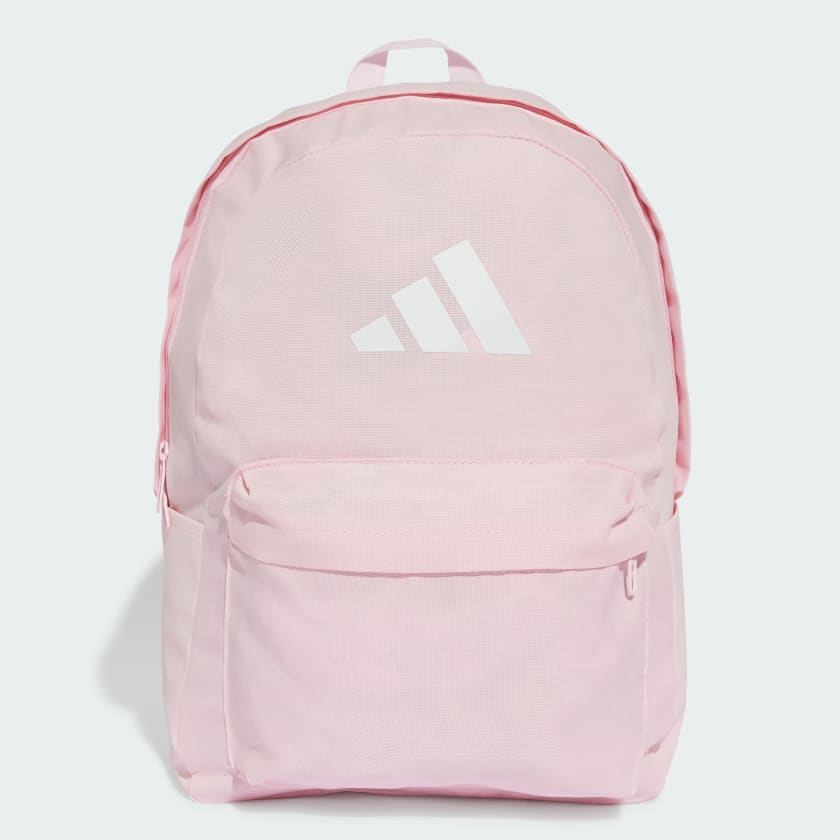 Adidas Bars Pink & White Backpack - Stylish & Durable School & Travel Backpack for Women & Men - Perfect for College, Gym & Outdoor Adventures