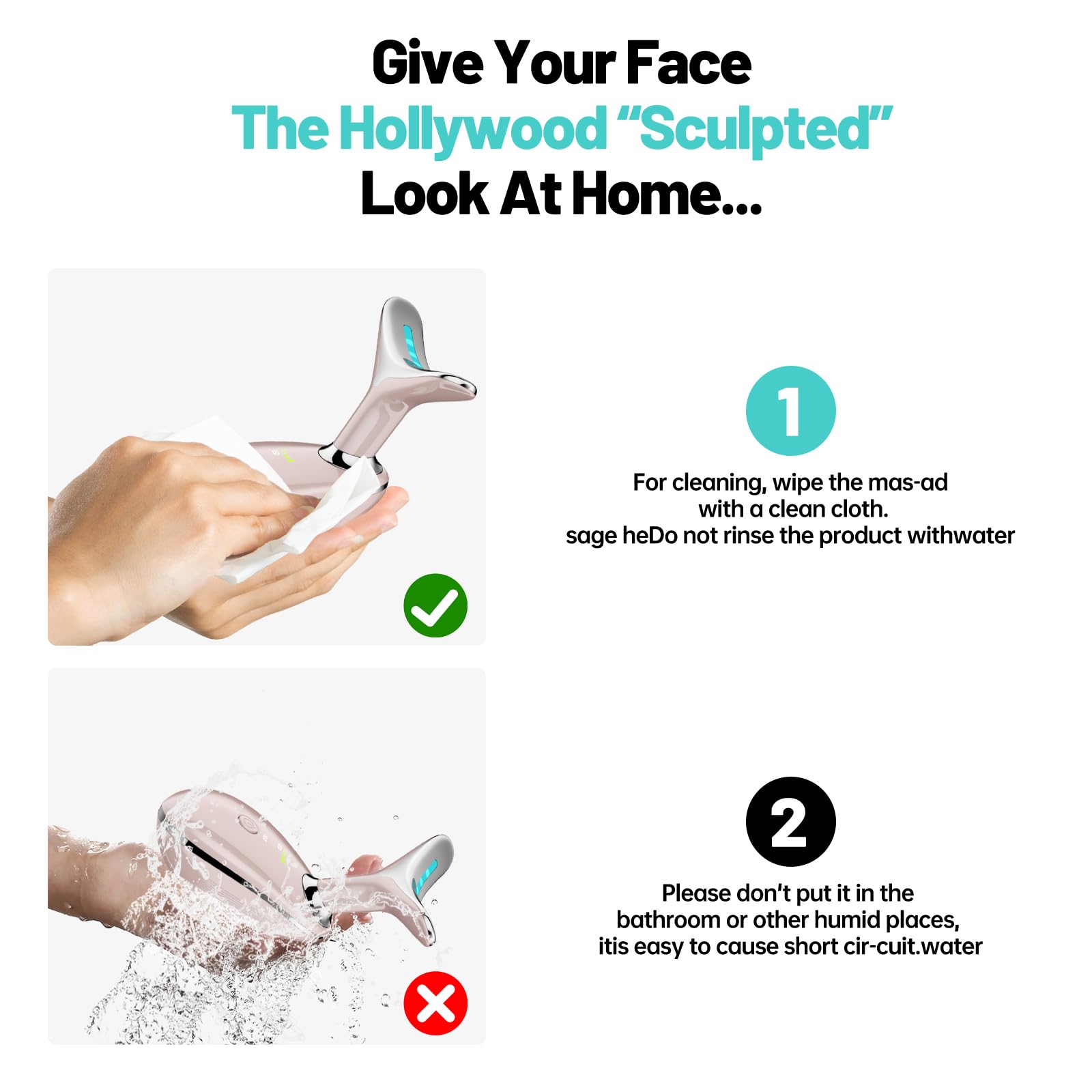 Floverkity LED Red Light Therapy Device for Face - At-Home Skin Care Tool with Anti-Aging Benefits | Perfect for Wrinkle Reduction, Acne Treatment & Glowing Skin