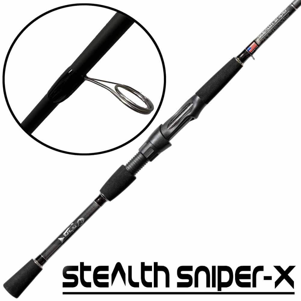 Bull Bay Stealth Sniper X Spinning Fishing Rod - Premium Saltwater & Freshwater Fishing Gear for Bass, Trout & Offshore Angling
