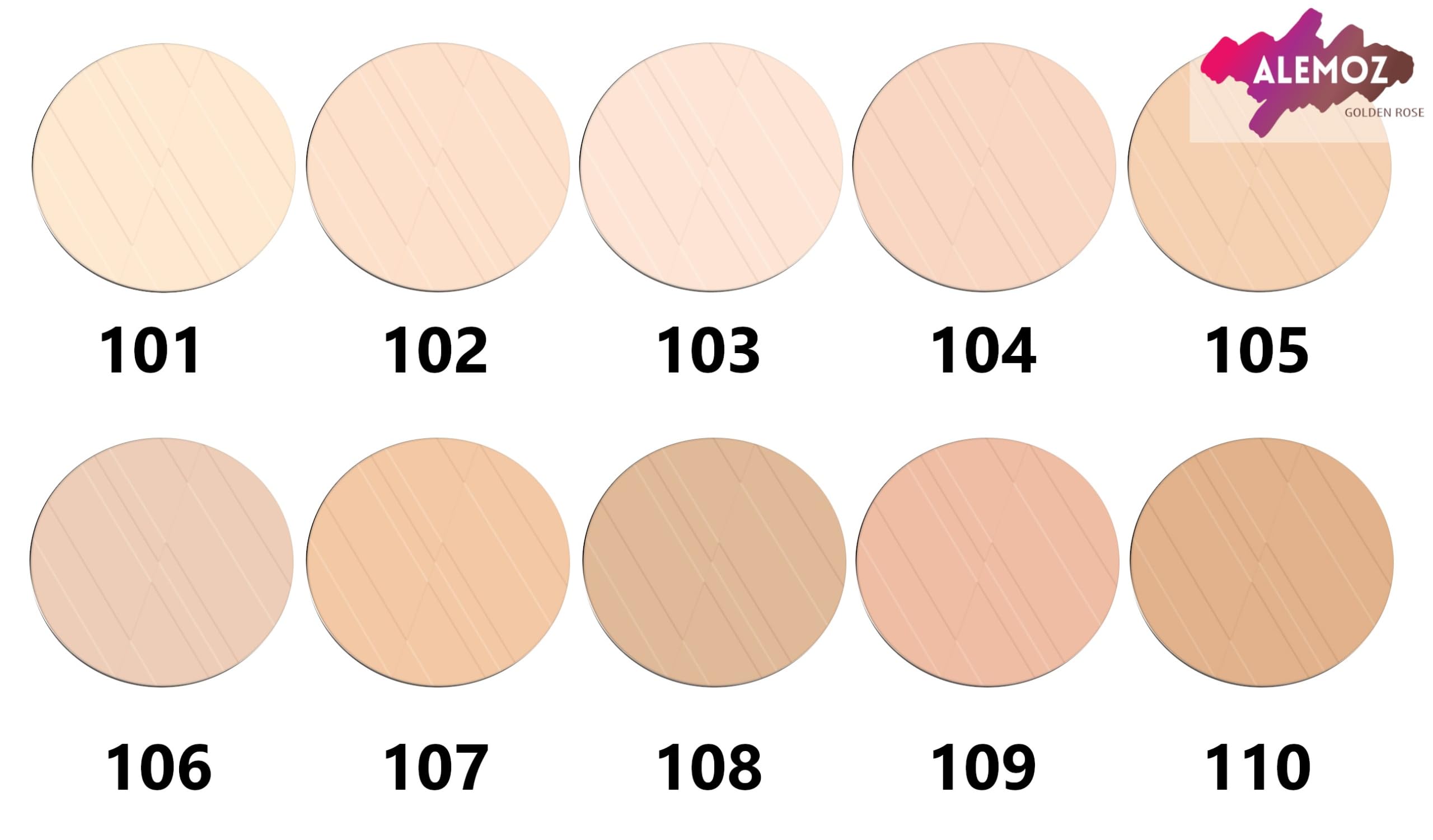 Golden Rose Pressed Powder (101) - Oil Control & Matte Finish Makeup for All-Day Wear | Perfect for Oily Skin & Touch-Ups On-The-Go