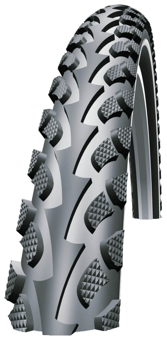 Schwalbe Land Cruiser KevlarGuard Wire Bead Bike Tire - 26 x 2.00 Inch Black | Durable Puncture Protection for Mountain & Hybrid Bikes | Perfect for Trail Riding & Commuting