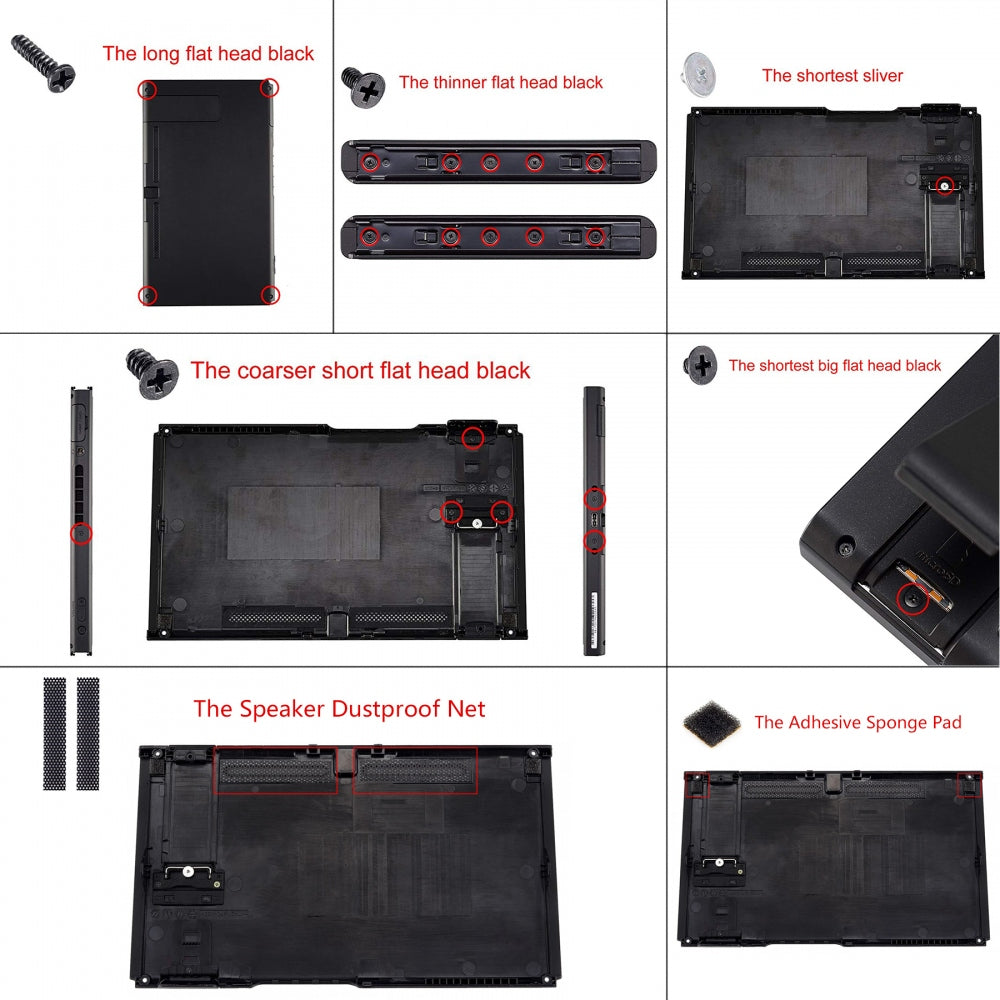 ExtremeRate Replacement Back Cover with Kickstand for Nintendo Switch - Cherry Pink | Durable Gaming Accessory for Enhanced Comfort & Portability | Perfect for Travel, Commuting & Long Gaming Sessions
