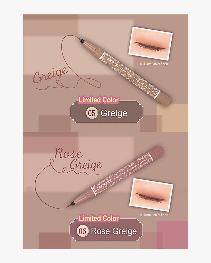 CANMAKE Lasting Liquid Eyeliner - Waterproof & Smudge-Proof Eye Liner Pen for Precise Winged Looks - Perfect for Everyday Makeup and Special Occasions