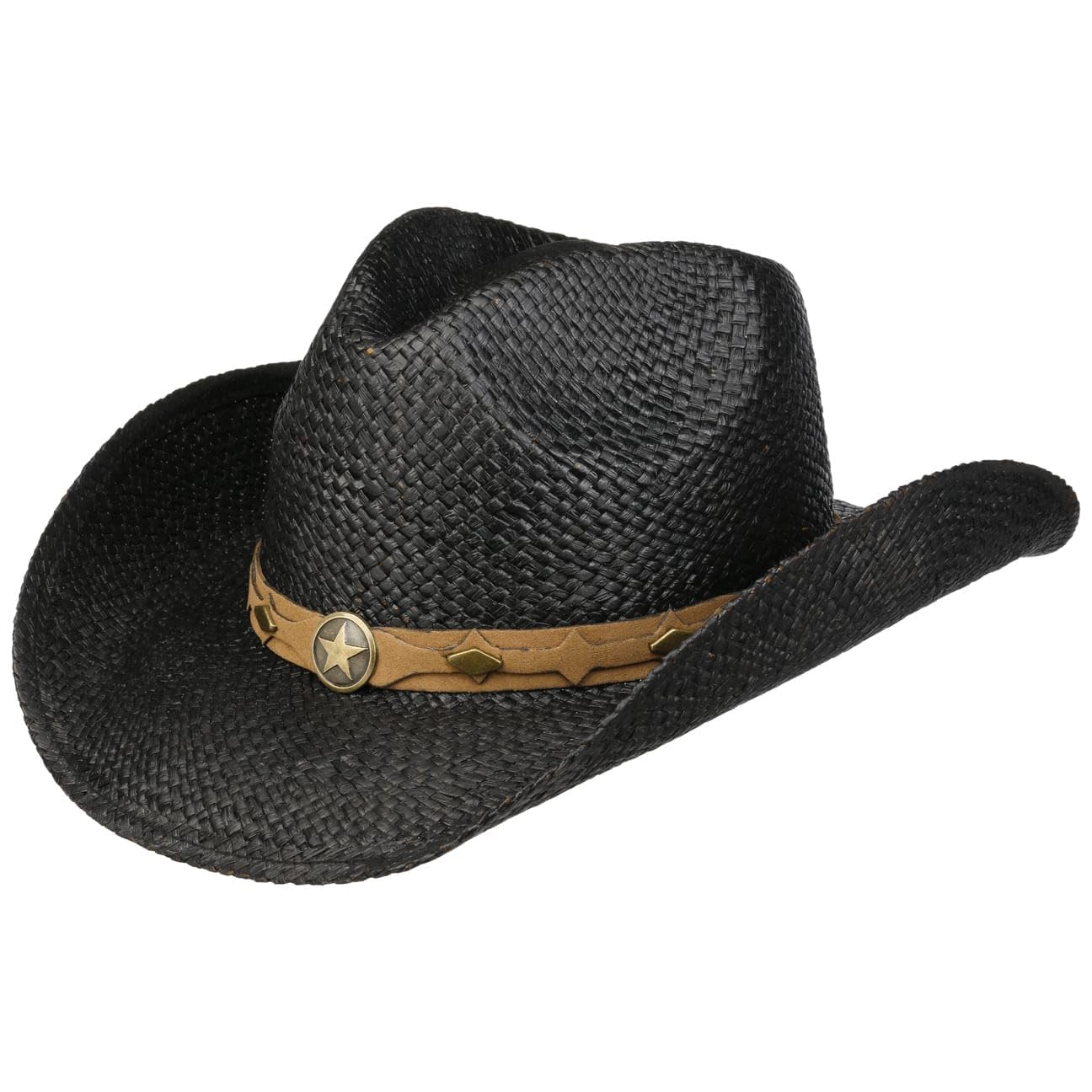Western Style Raffia Shapeable Sun Hat for Women - Adjustable Cowgirl Hat for Outdoor, Beach, and Country Music Festivals