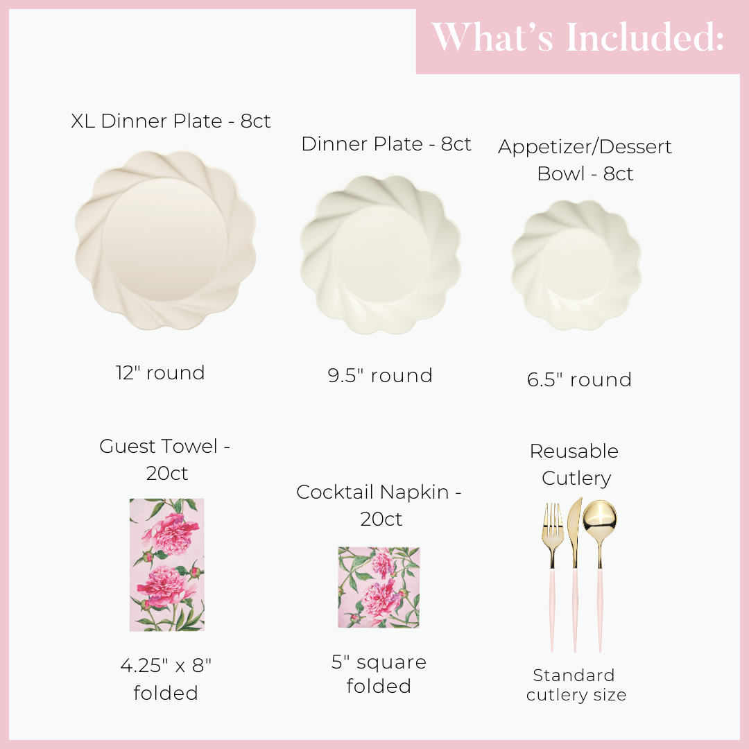 Romantic Floral Table Setting for Weddings & Anniversaries - Elegant Dinnerware & Decor for Special Occasions