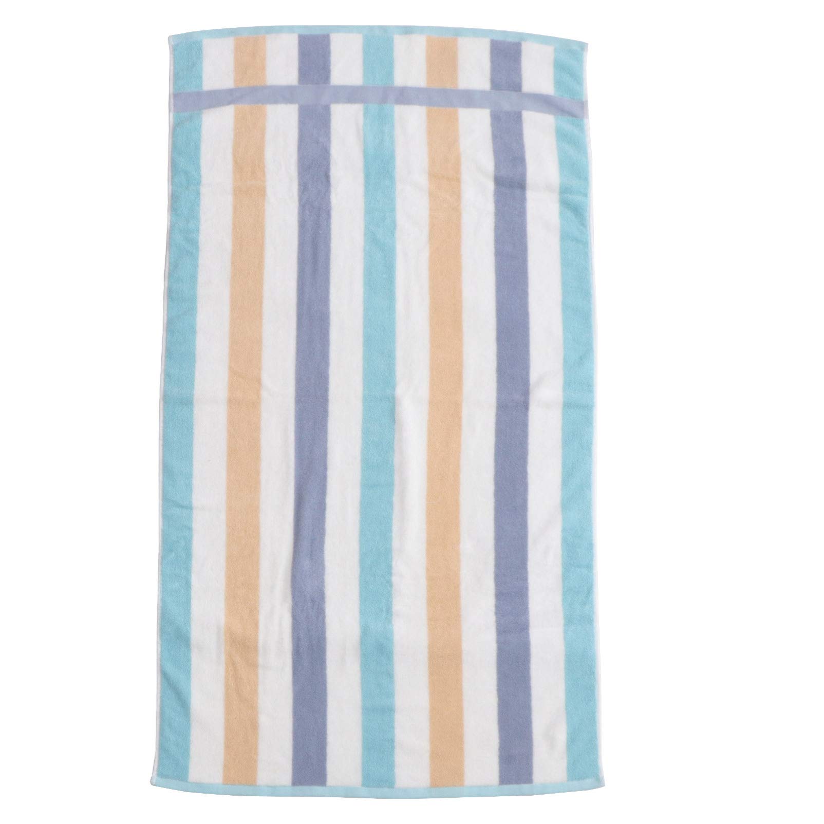 Cabilock 1pc Pure Cotton Striped Baby Bath Towel - Soft Absorbent Infant Towel for Bath Time, Beach, Spa, Hotel & Gym - Quick Dry Home Bath Towel for Newborns & Toddlers