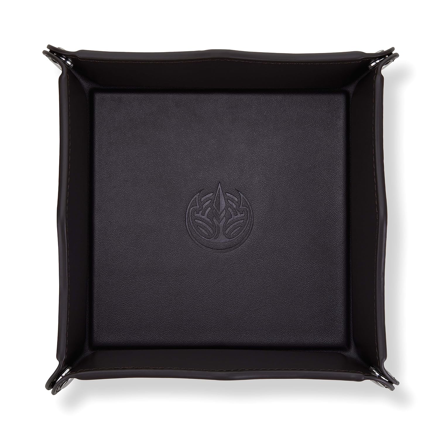 OARIE PU Leather Jewelry Tray - Stylish Valet Tray for Women, Organize Keys, Wallet, Coins & Jewelry | Perfect for Travel, Nightstand & Dresser Decor (Coffee Brown)