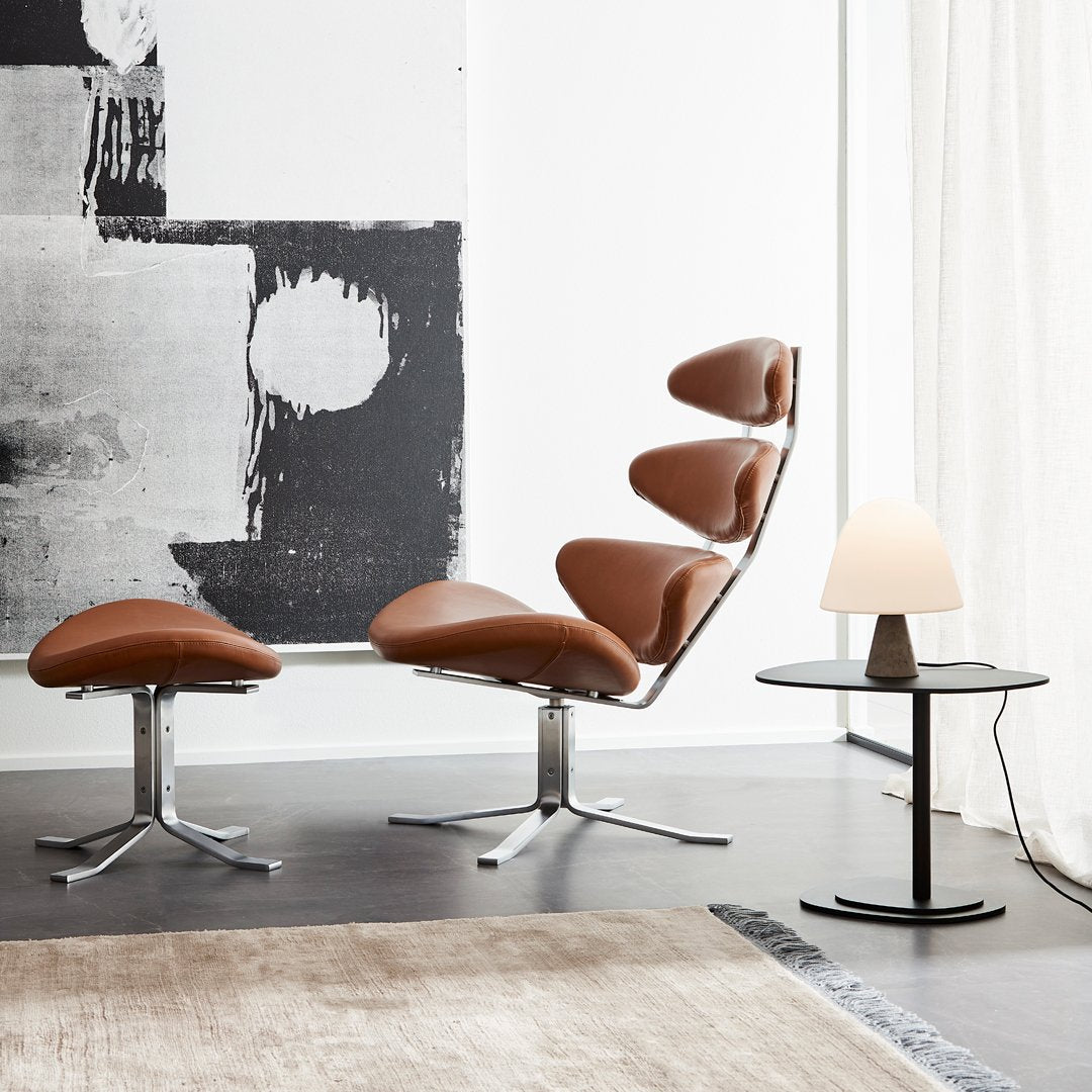 Erik Jørgensen Corona Swivel Lounge Chair - Modern Rotating Living Room Chair for Home & Office - Perfect for Relaxing, Reading & Entertaining Guests