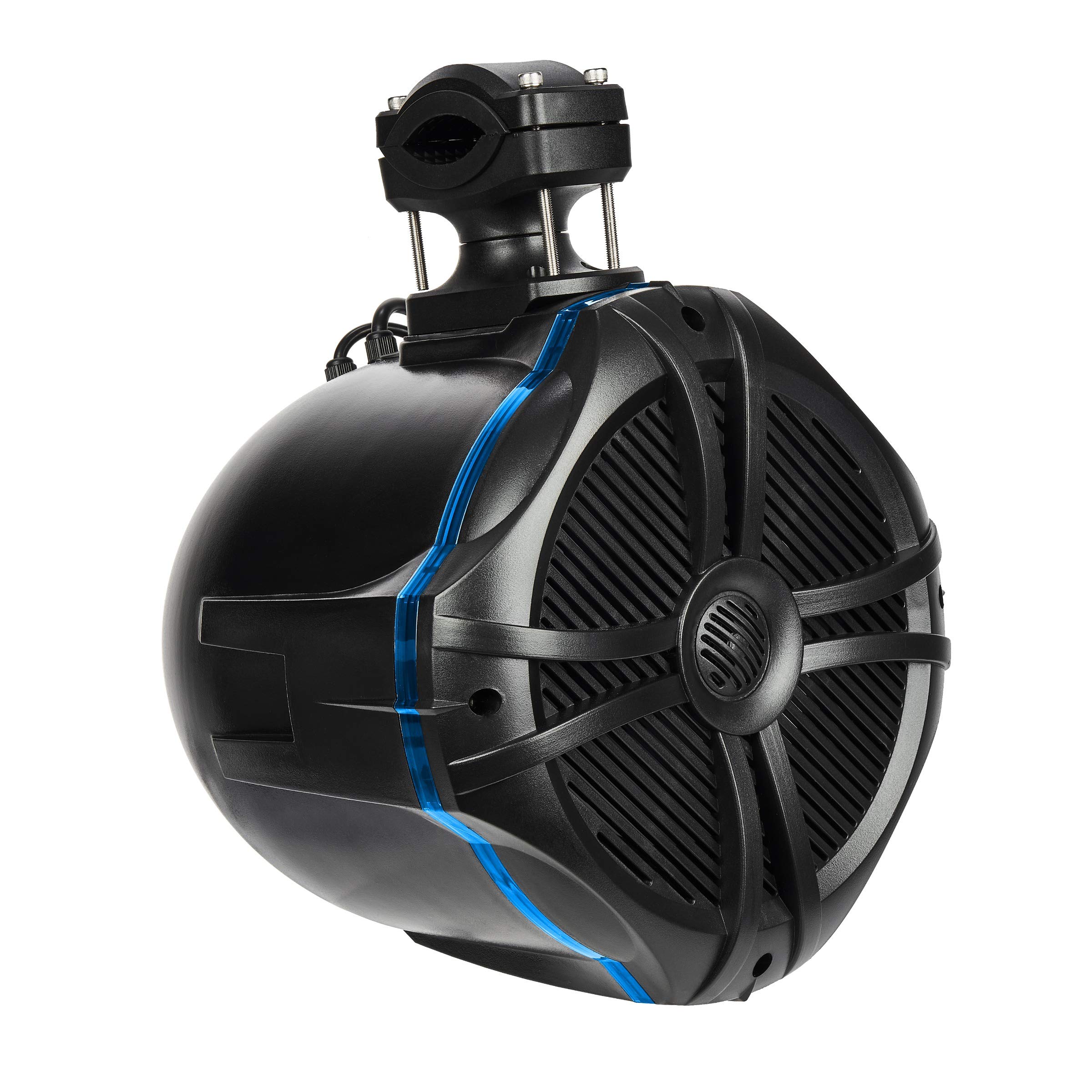 BELVA BT8RGB 600W (300W RMS) 8-Inch Marine Tower Speakers with RGB LED Lights & Remote Control - Waterproof Bluetooth Speakers for Boats, ATV, UTV, Motorcycles, SxS, Golf Carts - Perfect for Outdoor Parties, Beach Cruises & Off-Road Adventures