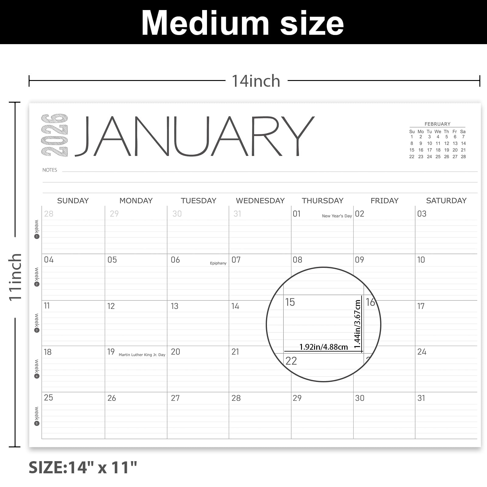 GuassLee 2025-2026 Monthly Desk Calendar Planner (June 2025-May 2026) - 14
