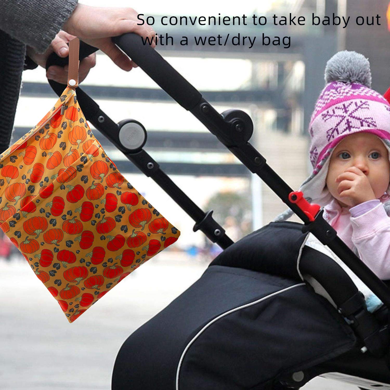 **Joyo Roy Waterproof Wet Dry Bags - Reusable Diaper Bag for Baby, Cloth Diapers, Beach & Pool Essentials - Ideal for Daycare, Travel & Swimming**