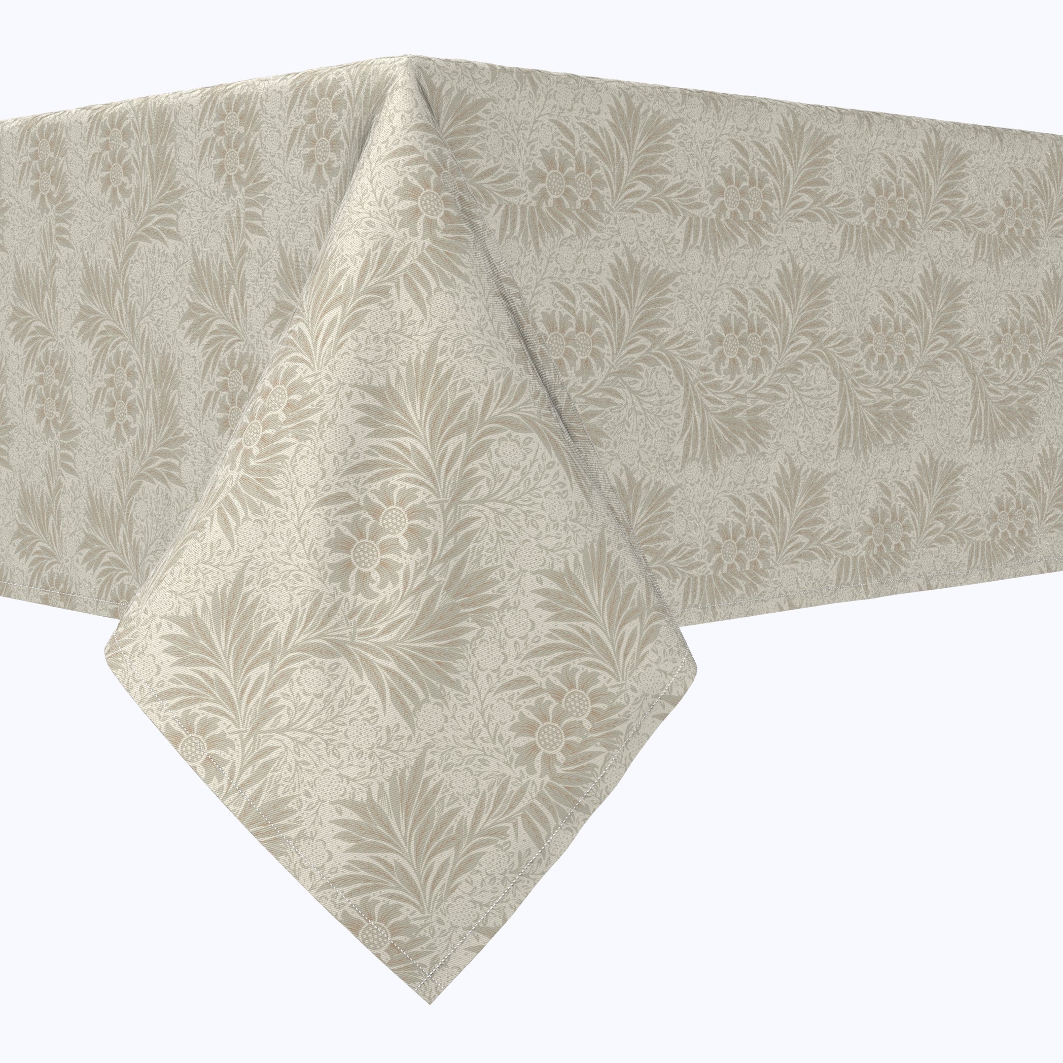 Floral 70% Cotton Rectangular Tablecloth - Elegant Dining Decor for Kitchen, Party & Wedding Events