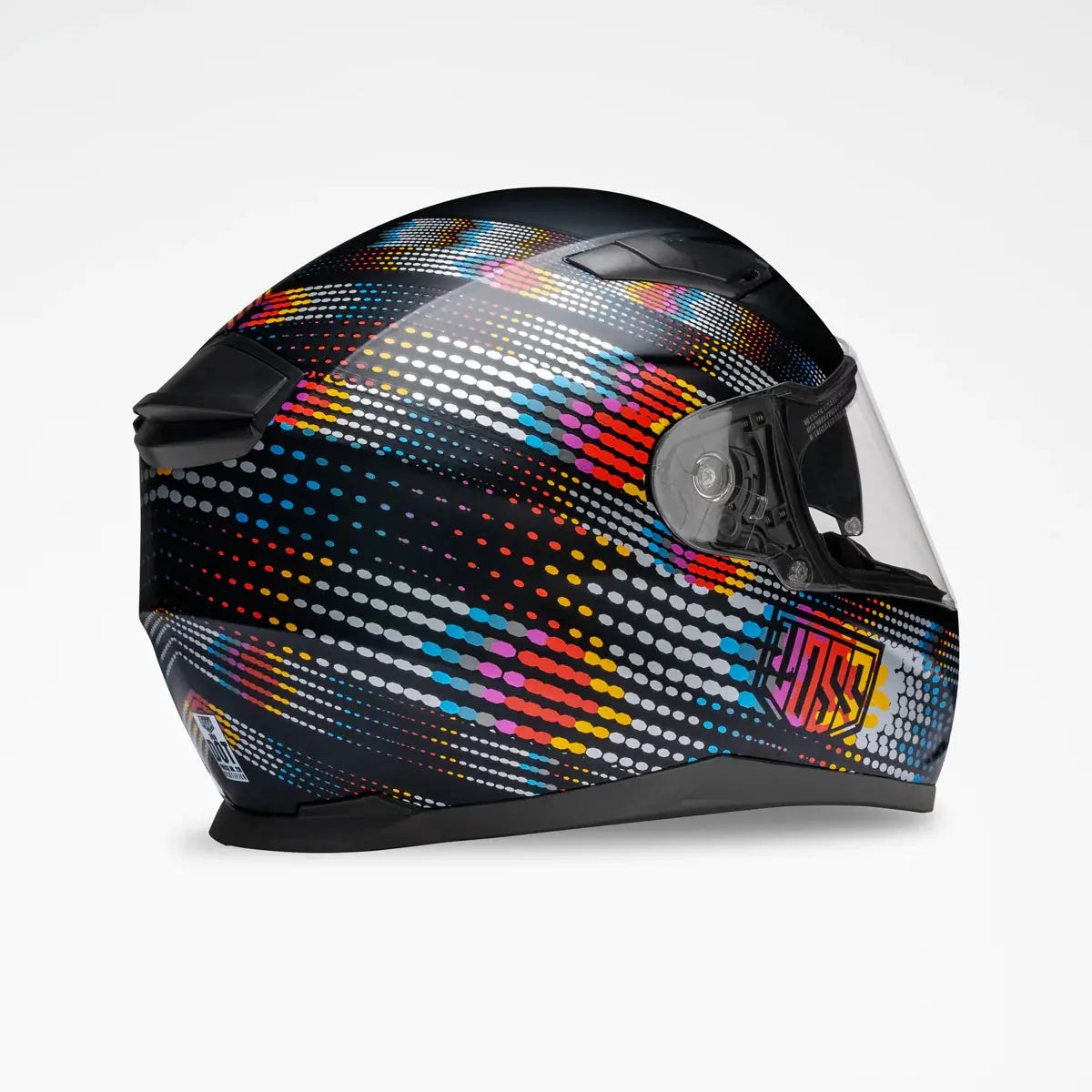 Voss 988 Moto 1 Full Face Metal Fractal Motorcycle Helmet - DOT Approved for Street & Off-Road Riding, Cruiser & Sport Bike Use
