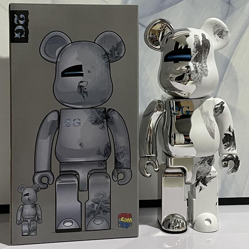 Exclusive Bearbrick Bear Decor Sculpture 28cm - Modern Home & Office Decoration, Collectible Art Piece for Display & Gifting