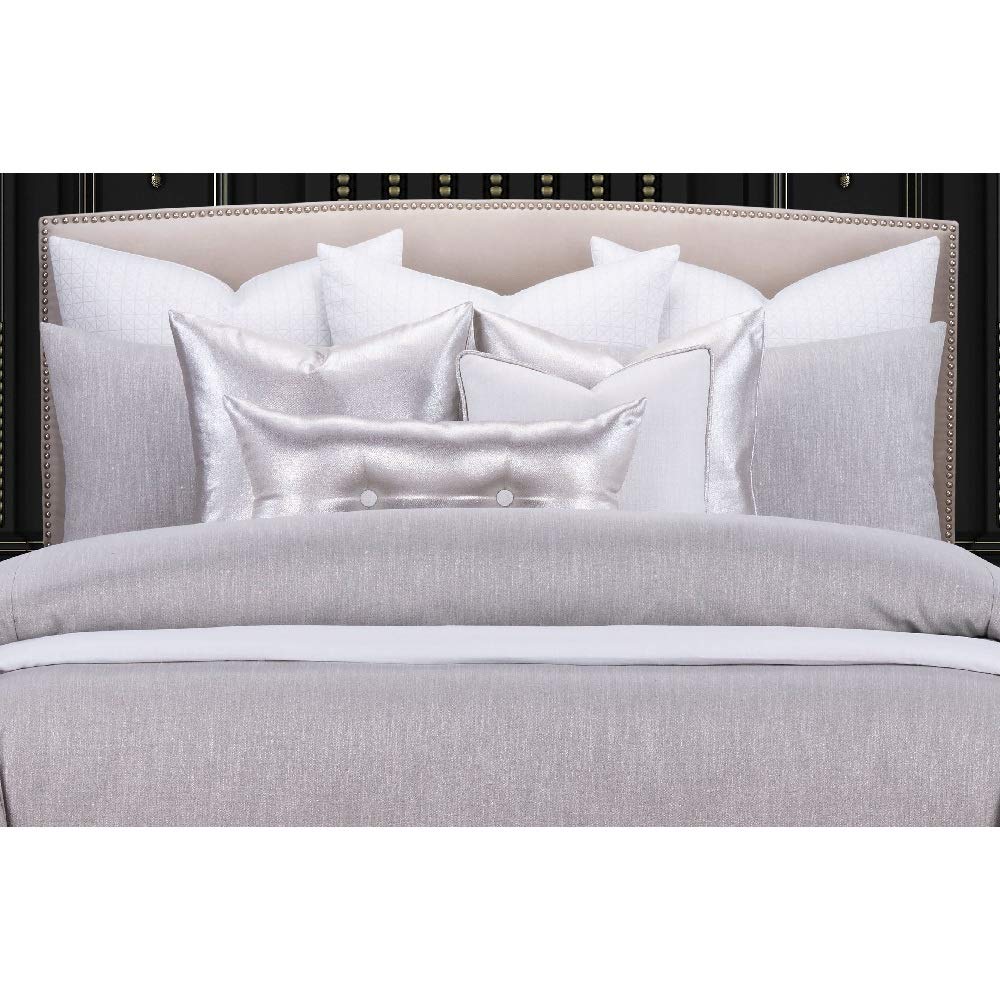 6-Piece Glam Duvet Comforter Set Queen Size - Opulent Truffle Gray Premium Microfiber Bedding with Zipper Closure | Elegant Modern Design for Cozy & Romantic Bedroom Decor | Perfect for Master Bedrooms, Guest Rooms & Luxury Hotels