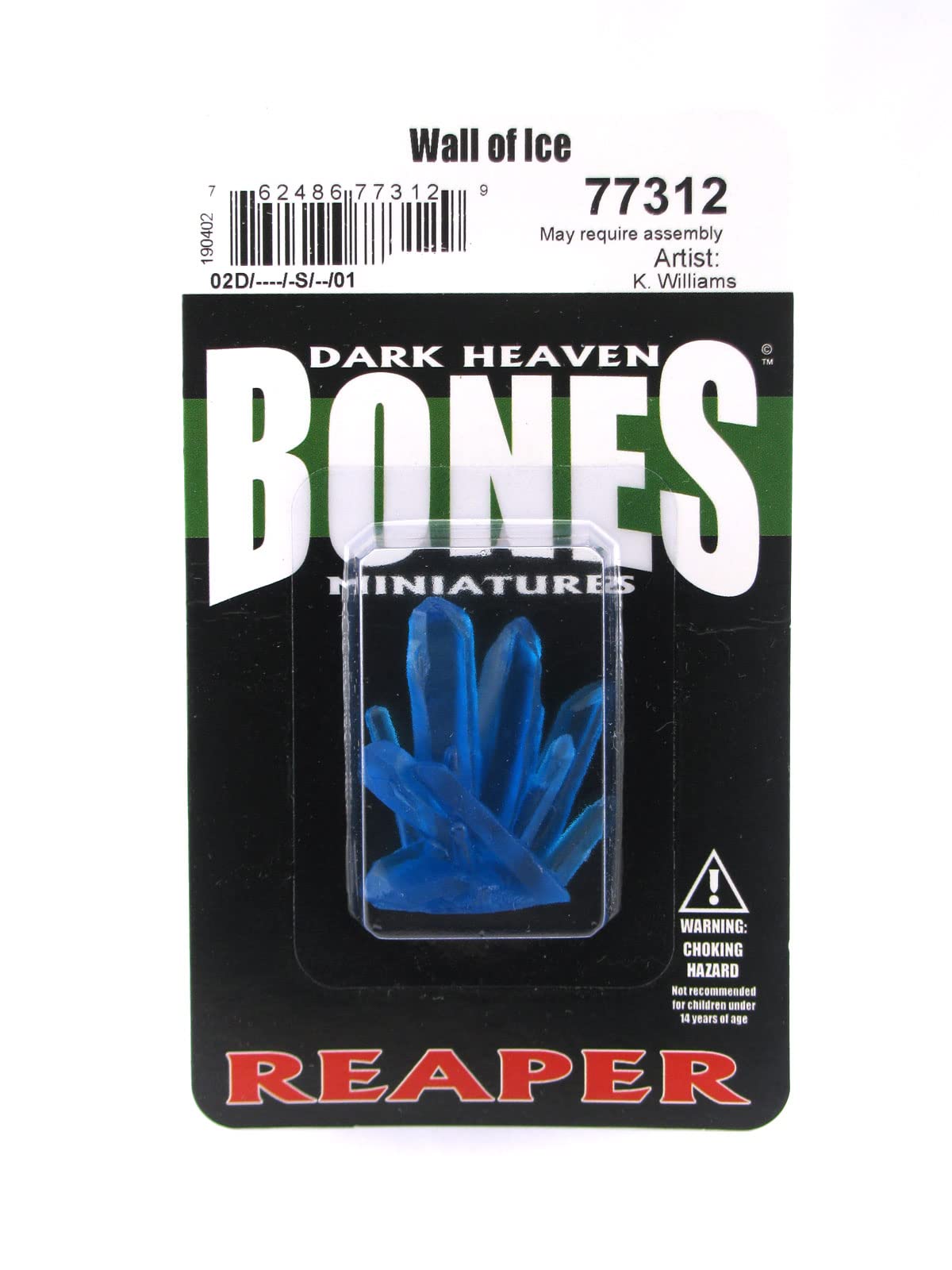 Reaper Bones Wall of Ice Miniature - D&D RPG Tabletop Game Terrain for Frost Giant Battles & Winter Campaign Scenes