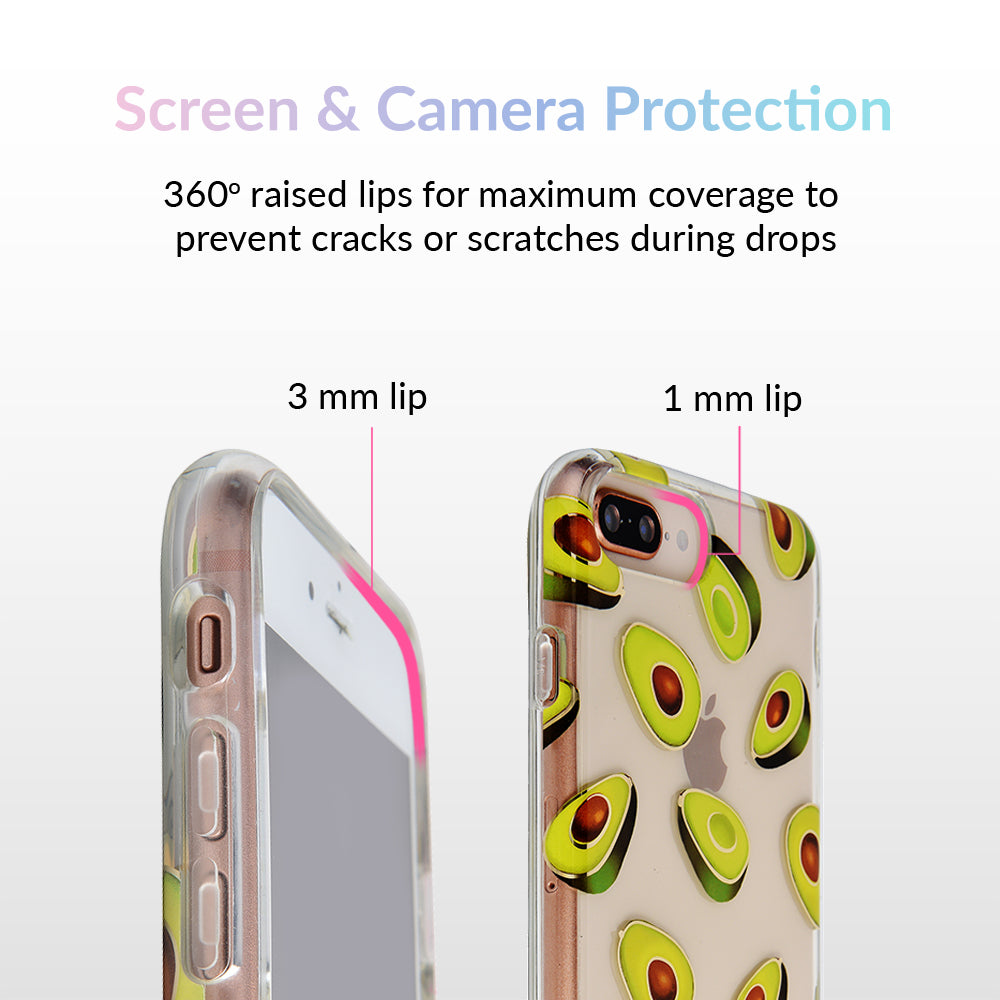Premium Clear iPhone Case with Avocado Design - Slim Protective Cover for iPhone 12/13/14/15 Pro Max - Cute Eco-Friendly Phone Case for Women & Girls - Perfect for Everyday Use, Travel & Gifting