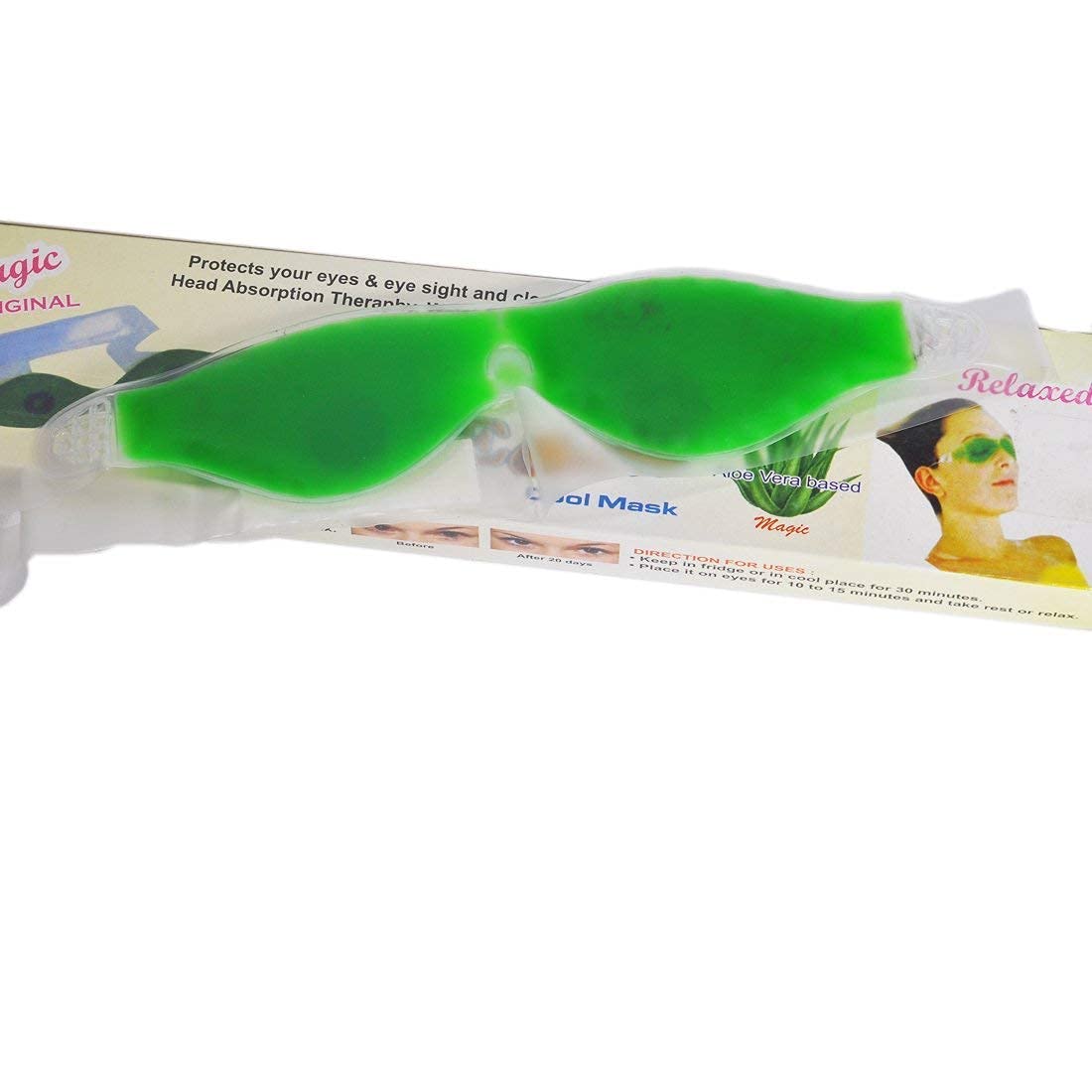 MAPPERZ Aloe Vera Cooling Gel Eye Mask - Soothing & Hydrating Under Eye Patches for Dark Circles, Puffiness & Wrinkles (Pack of 2) | Perfect for Summer, Travel & Overnight Skincare Routine