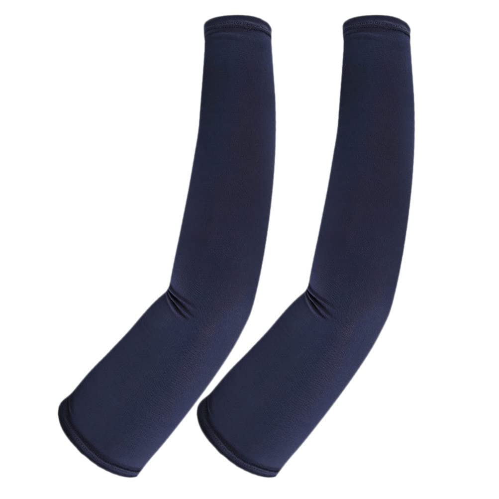 Beaupretty Cooling Football Arm Sleeves - Breathable Ice Silk UV Protection for Basketball, Running, Cycling & Outdoor Sports | Sun Protection & Sweat-Wicking (Blue) - Perfect for Summer Training, Hiking & Driving