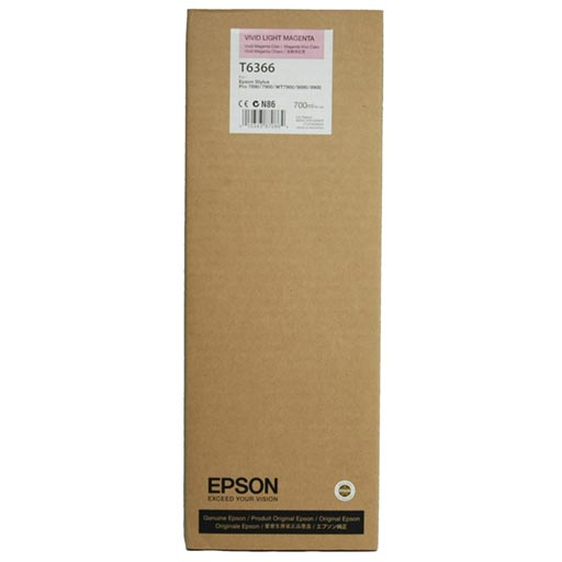 Epson Vivid Light Magenta Ultrachrome HDR Ink Cartridge 700ml (T636600) - High-Quality Printer Ink for Professional Photography & Graphic Design Projects