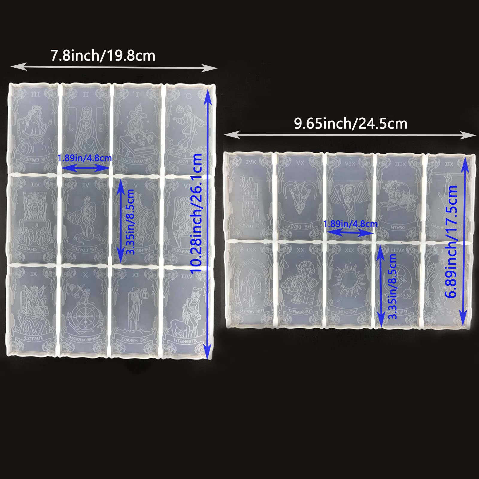 22 Major Arcana Tarot Card Resin Molds for DIY Crafts - Make Unique Tarot Cards, Keychains & Jewelry - Perfect for Wiccan Decor, Spiritual Gifts & Witchy Home Accessories