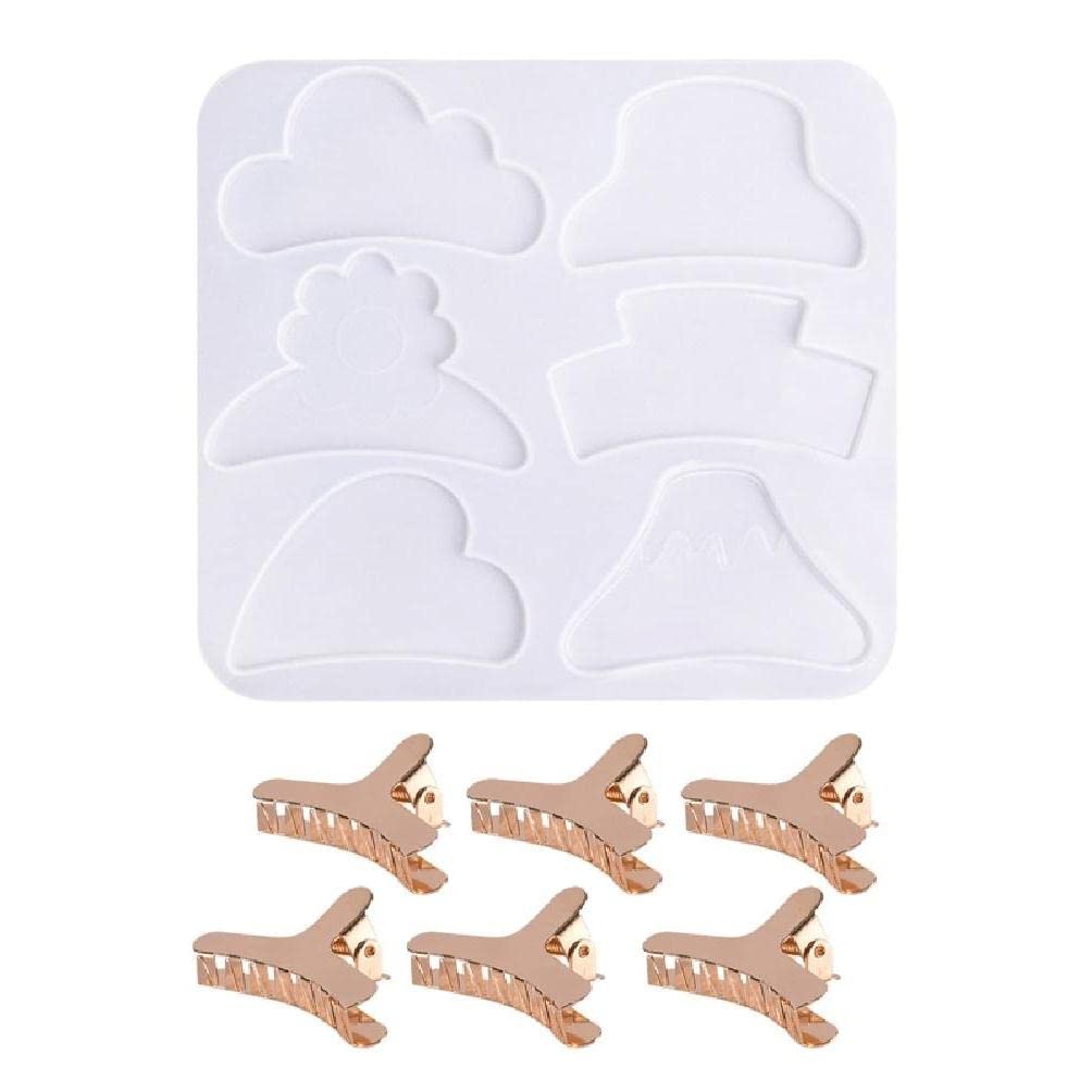 DIY Resin Barrette Mold - Irregular Shark Hair Pin Silicone Epoxy Molds for Agate Crystal Hair Clips & Craft Accessories - Perfect for Jewelry Making, DIY Gifts, and Handmade Hair Accessories