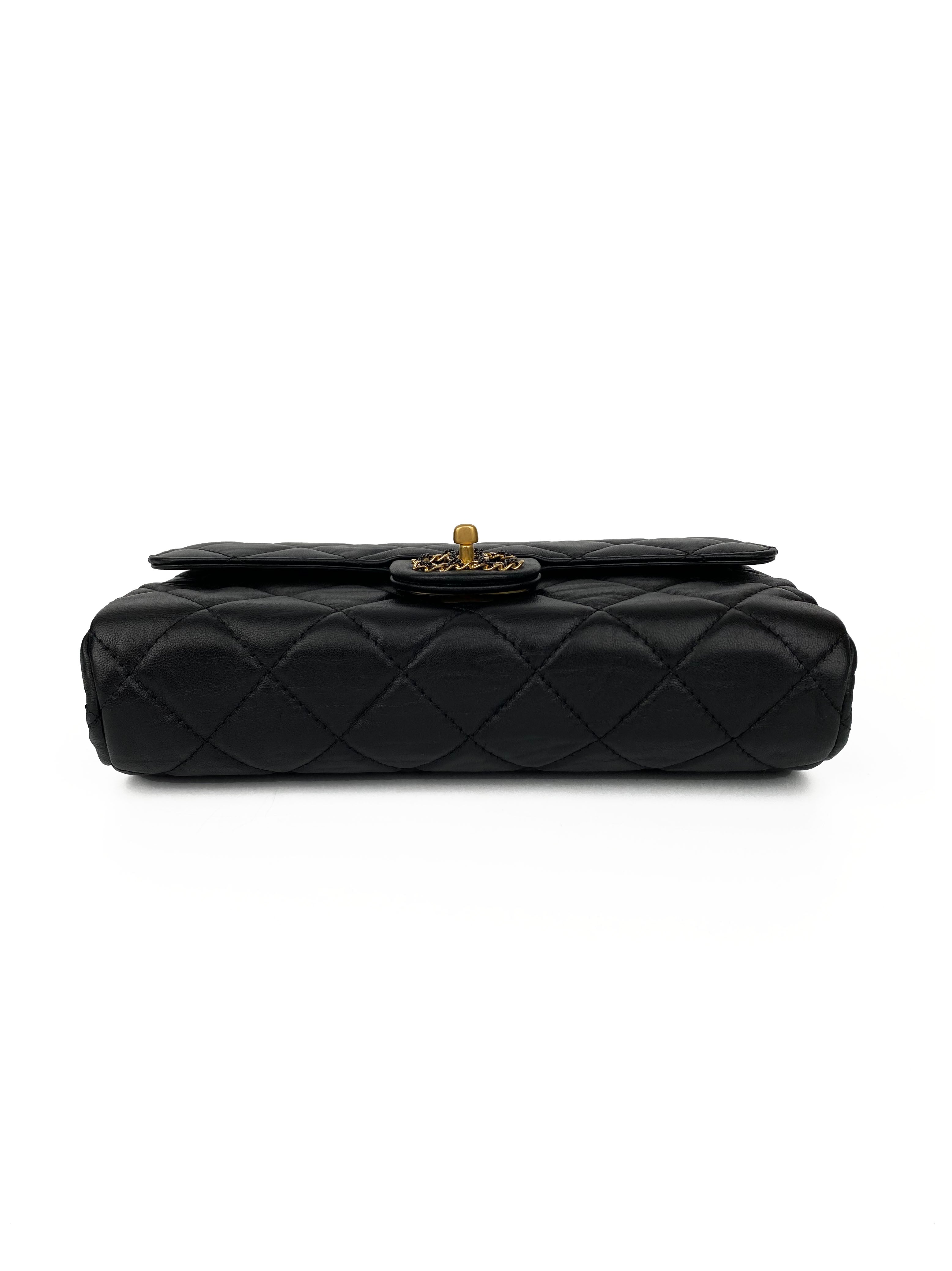 Authentic Chanel Mini Black 19 Bag - Luxury Crossbody Flap Bag for Women | Perfect for Evening Parties, Date Nights & Special Occasions