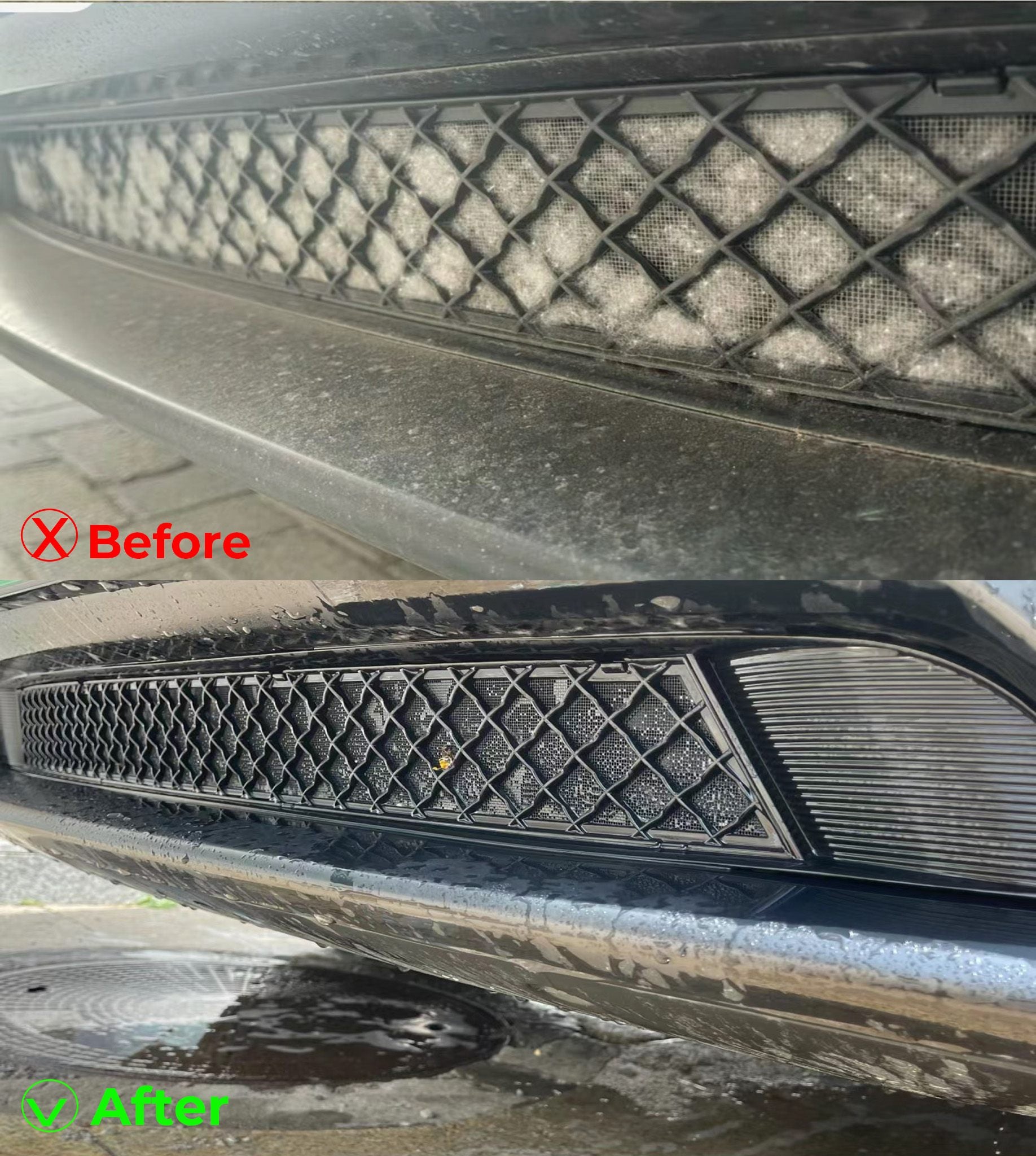 2024+ Tesla Model 3 Highland Front Bumper Grille Insert - Replacement Mesh Grille for Enhanced Airflow & Style - Perfect for Car Enthusiasts & Performance Upgrades