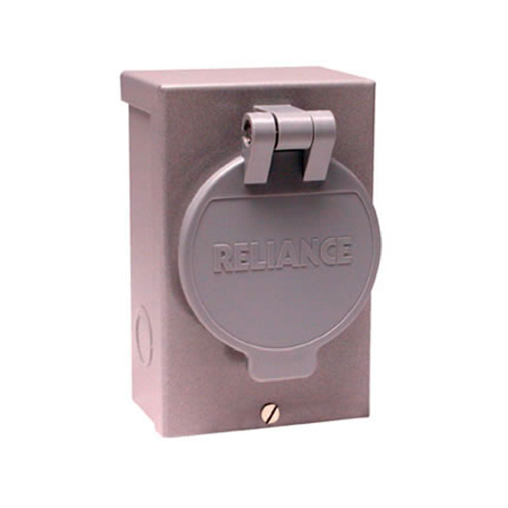 Reliance PB50 50 Amp 12500 Watt 120/240V Non-Metallic Power Inlet Box - Heavy Duty Outdoor Electrical Connection for RV, Generator & Home Backup Power