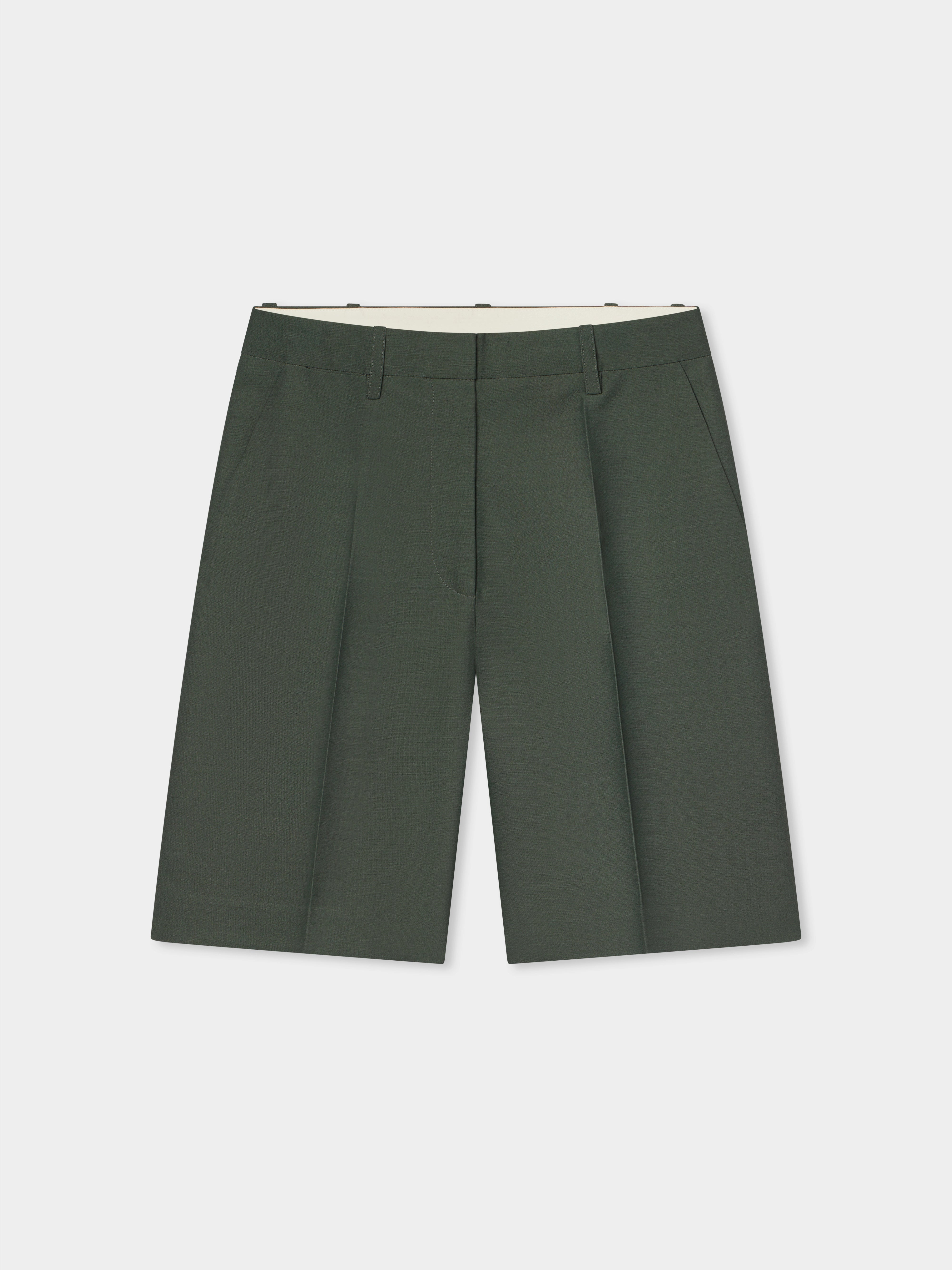 Premium Tailored Bermuda Shorts for Men - Pistachio Green | Comfortable & Stylish Casual Wear for Summer, Beach, and Outdoor Activities